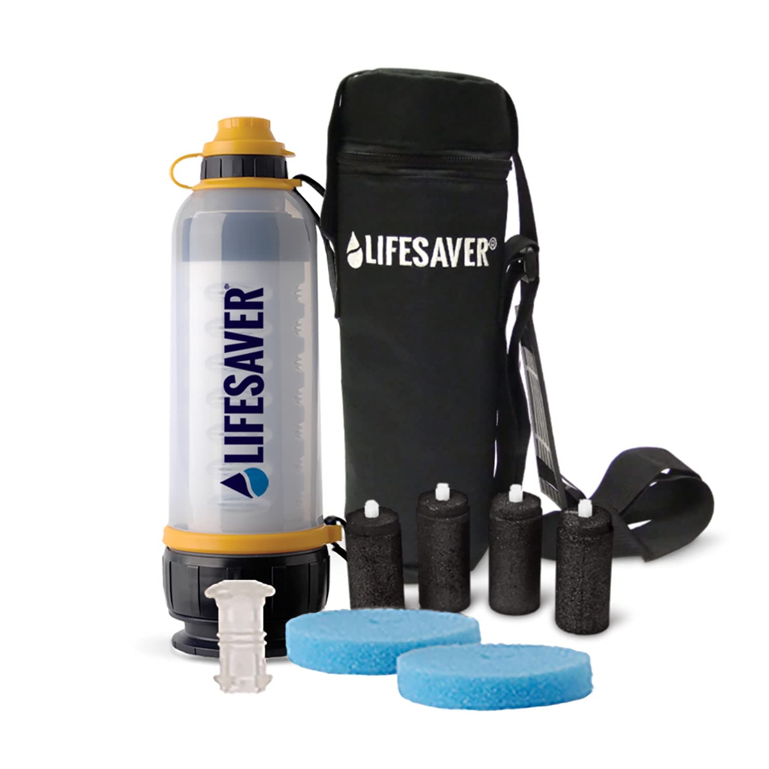 LIFESAVER® 4000UF Bottle Starter Pack | Complete Water Purification and Filtration Kit | Removes Protozoa, Viruses, Bacteria | 12 Piece Kit