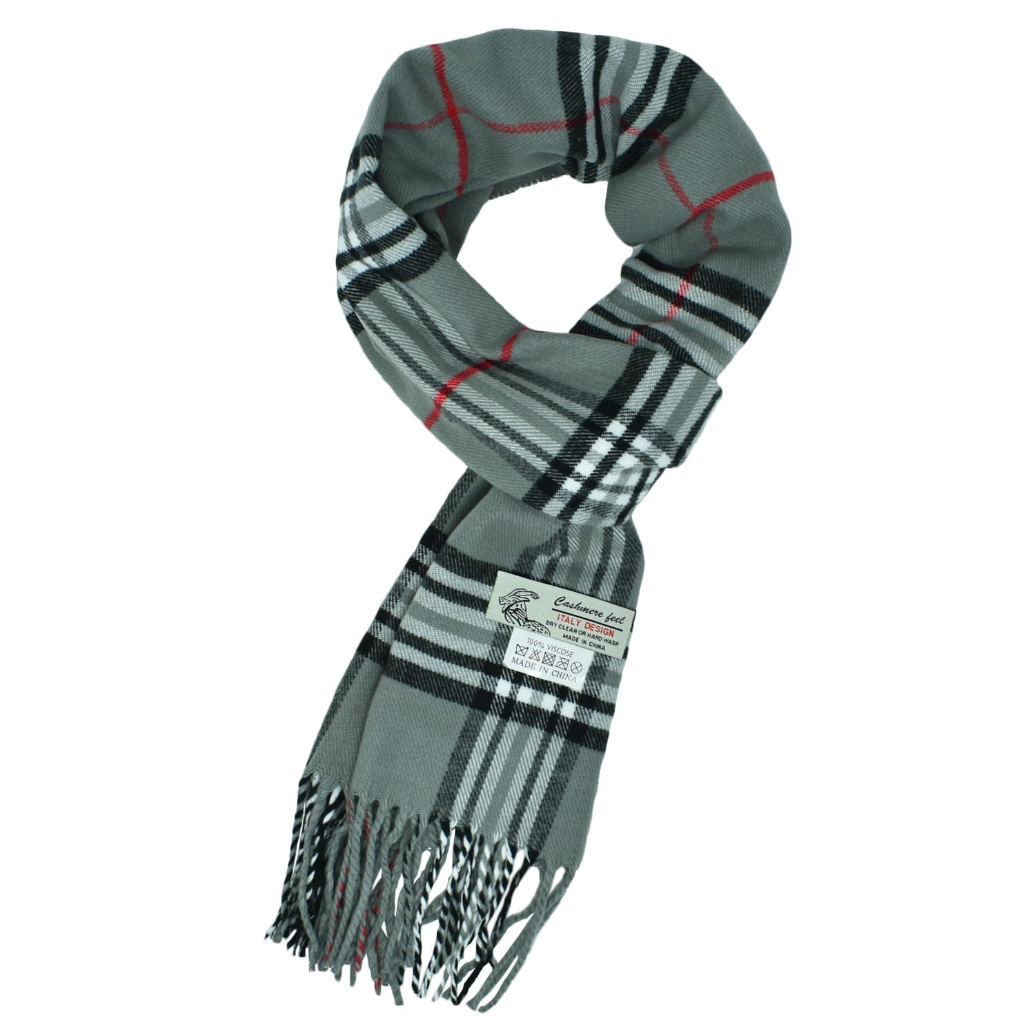 Unisex Classic Tartan Plaid Winter Scarf Soft Cashmere Feel 72"x12"