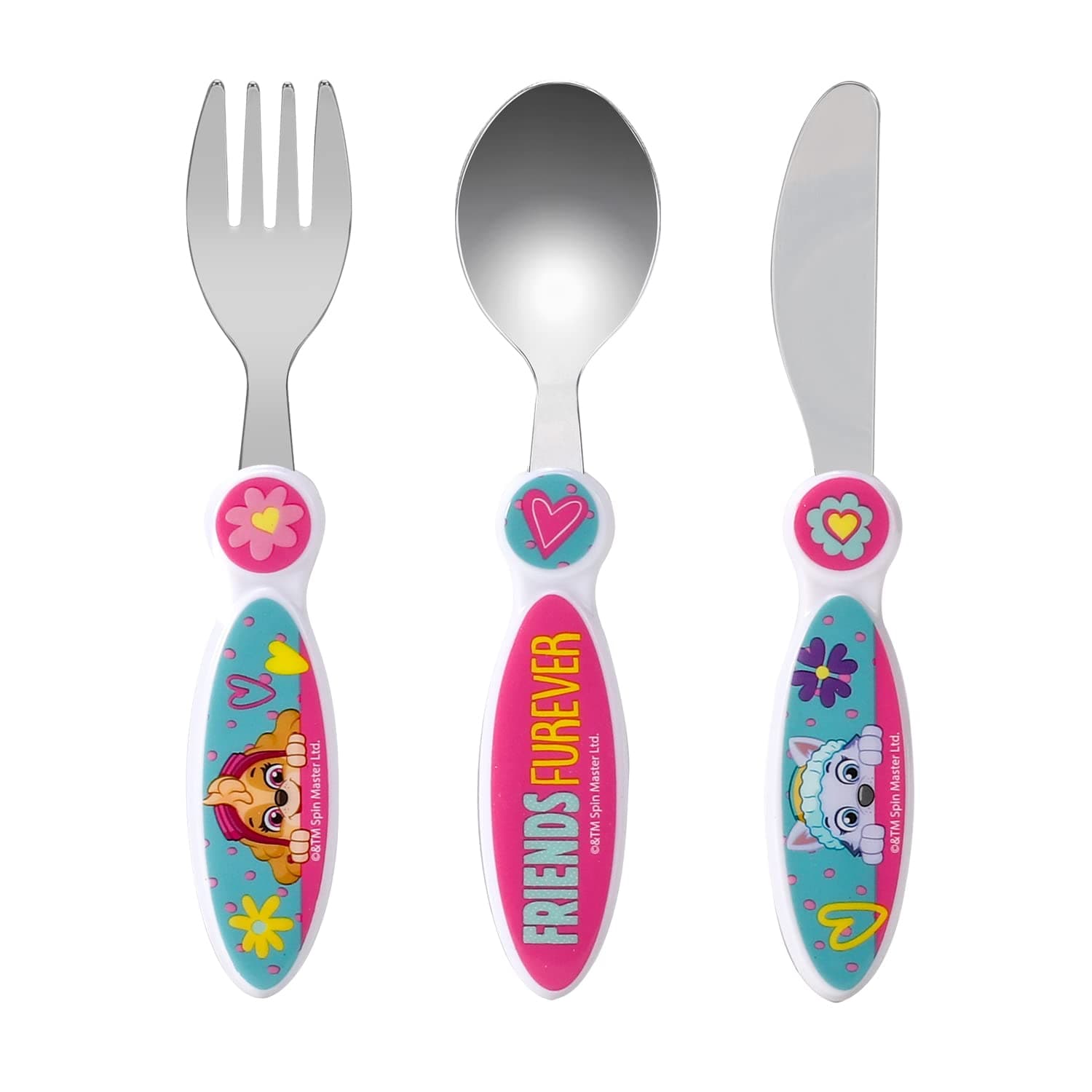 Zawadi Global Paw Patrol Girl Children's Kids 3pcs Cutlery Set - Knife/Fork/Spoon