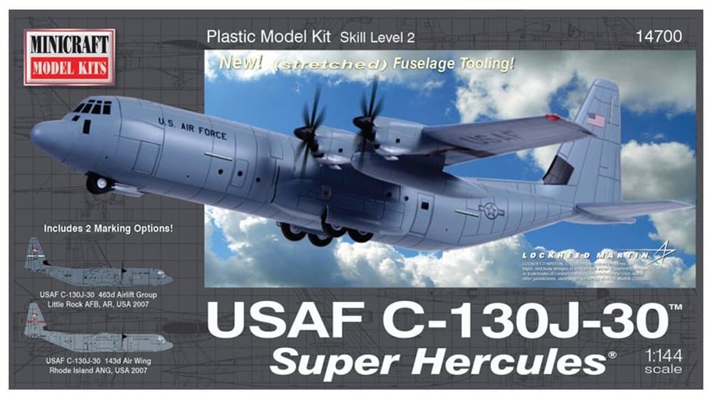 Minicraft Model Kits C-130J-30 Super Hercules Model Kit