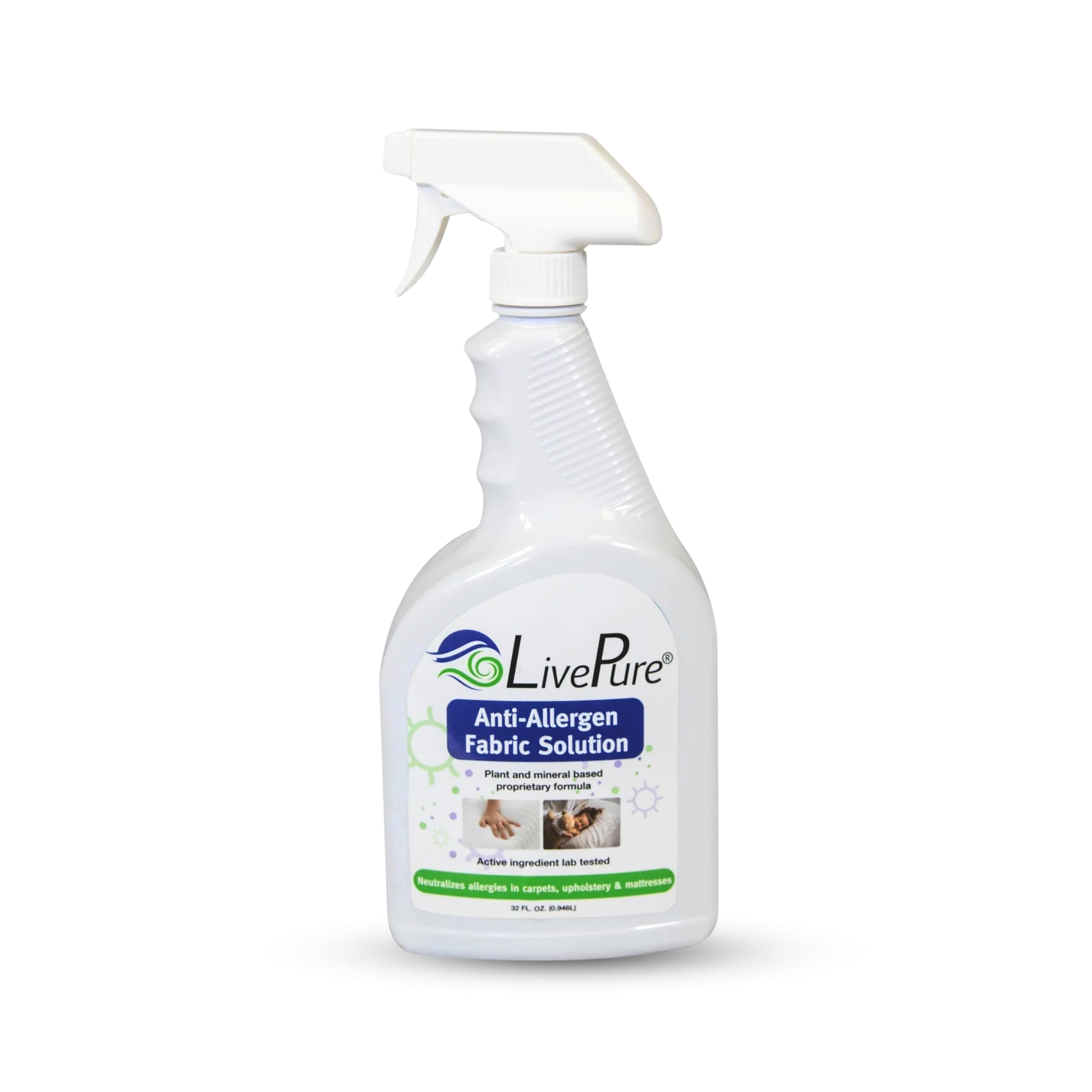 LivePure Anti-Allergen 32 OZ Fabric Spray for Household Surfaces