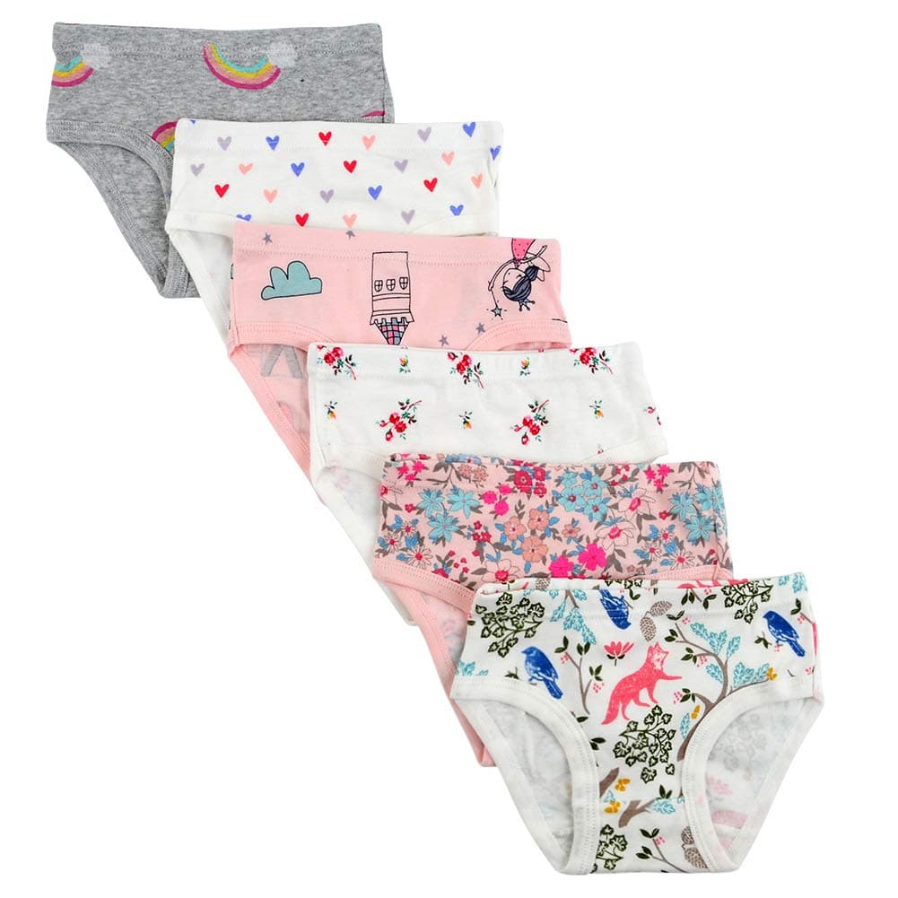 ClosecretKids Series Baby Soft Cotton Panties Little Girls' Assorted Briefs Multipack
