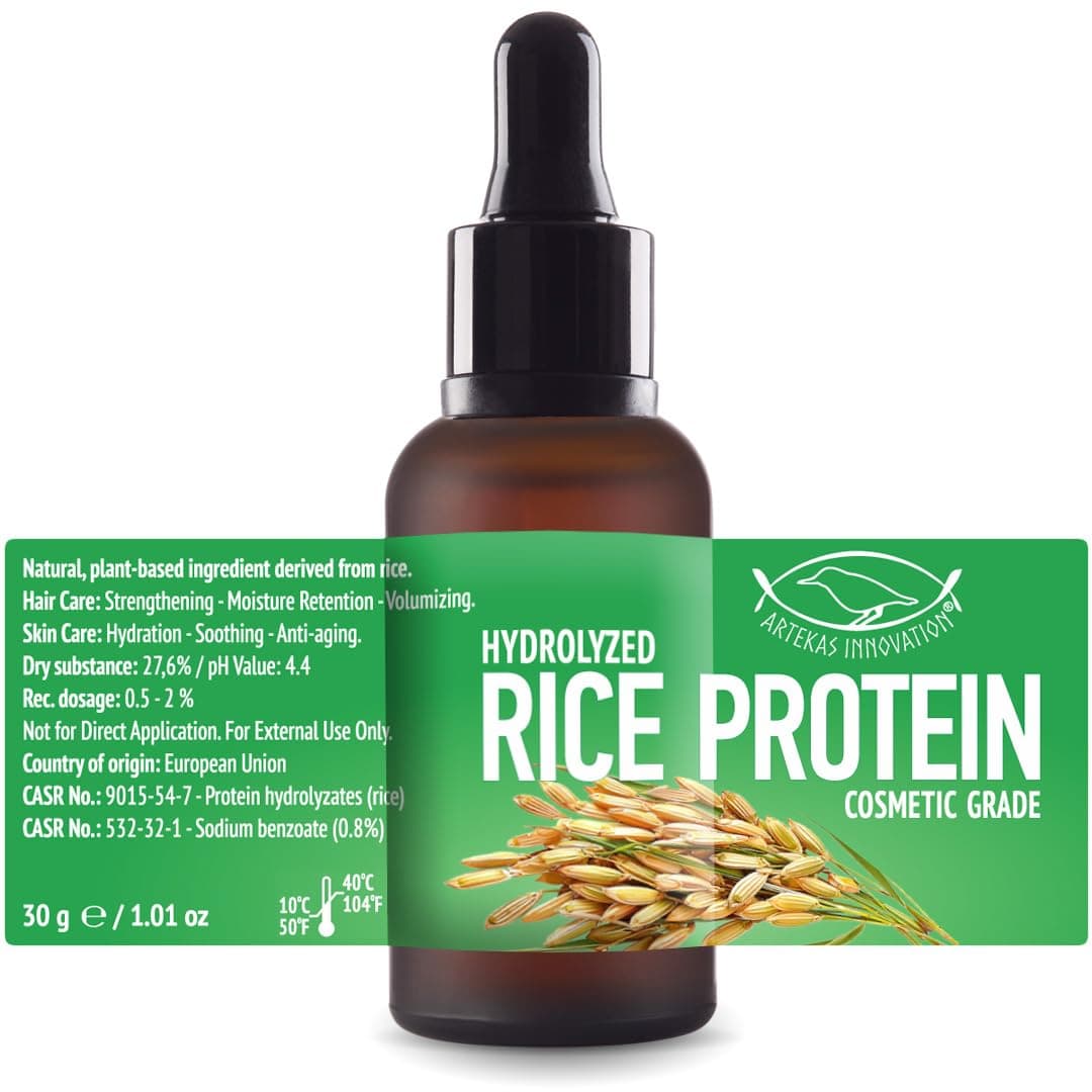 HYDROLYZED Rice Protein - Liquid - 30g | 1oz - Cosmetic Grade - for Homemade Skin & Hair Care Preparations