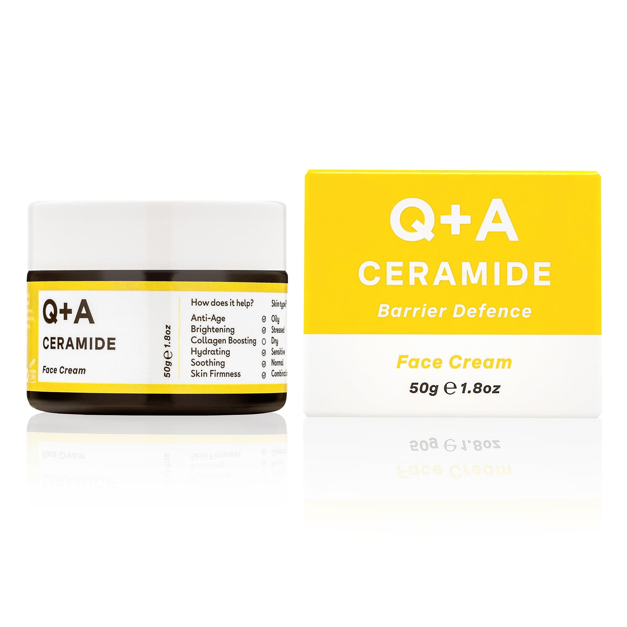 Ceramide Barrier Defence Face Cream | 50g | Hydrating & Protecting Formula with Ceramides, Pro Vitamin E, and Squalane