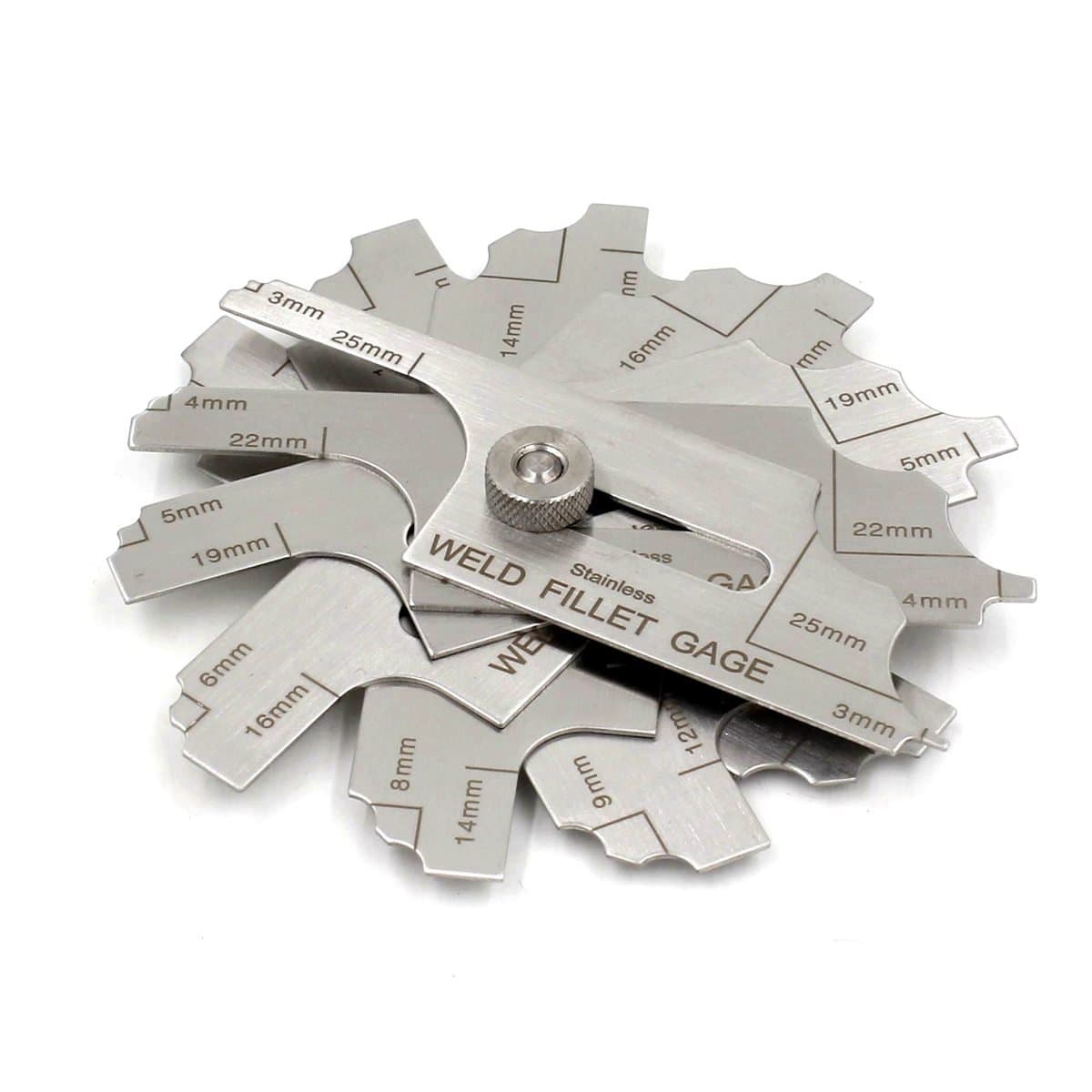 7 pieces Welding Gauge Weld Fillet Throat/leg Length Gage Concavity Convexity Tool MG-11 Metric Reading