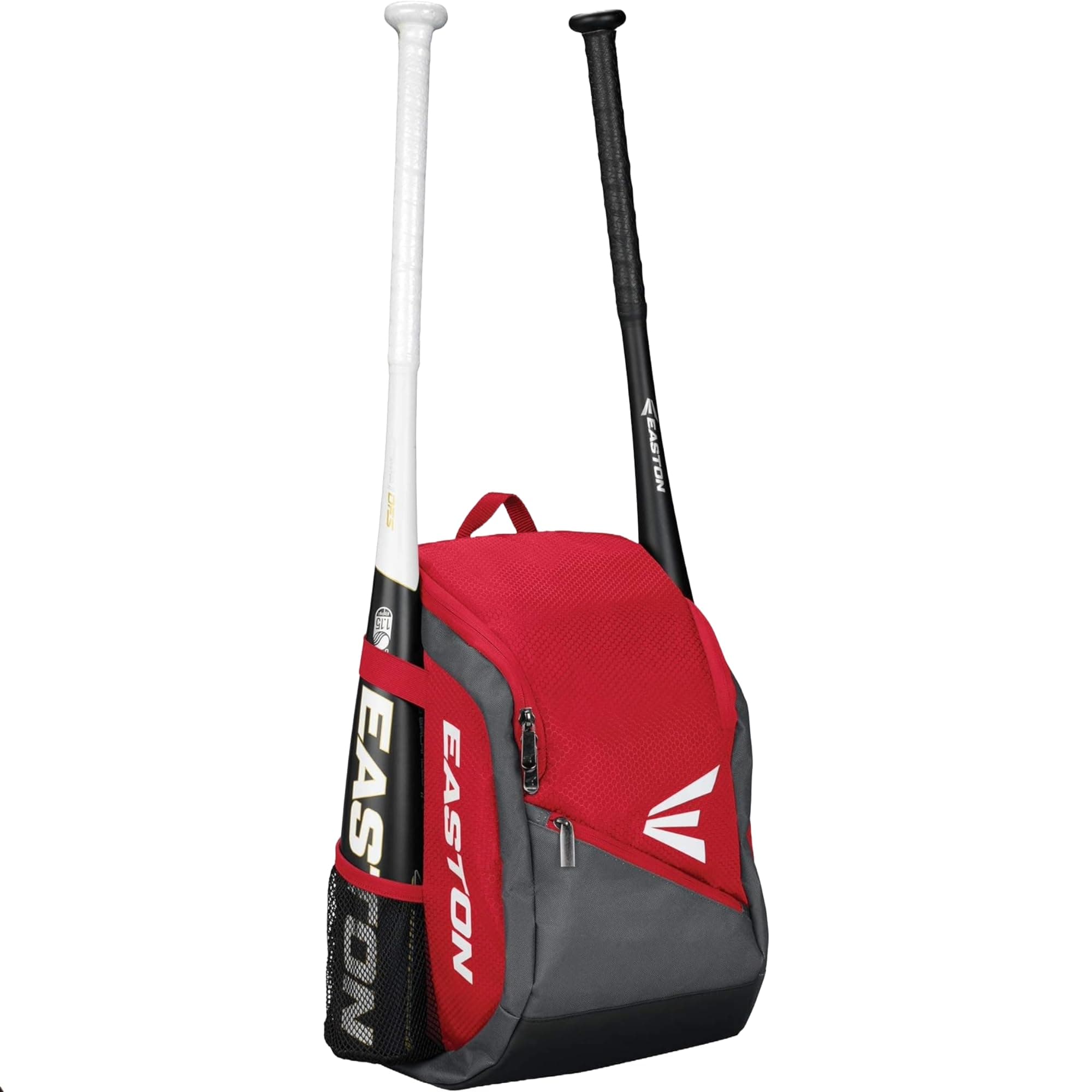 GAME READY Youth Bat & Equipment Backpack Bag | Baseball Softball | 2020 | Red | 2 Bat Pockets | Vented Main Compartment | Vented Shoe Pocket | Valuables Pocket | Fence Hook