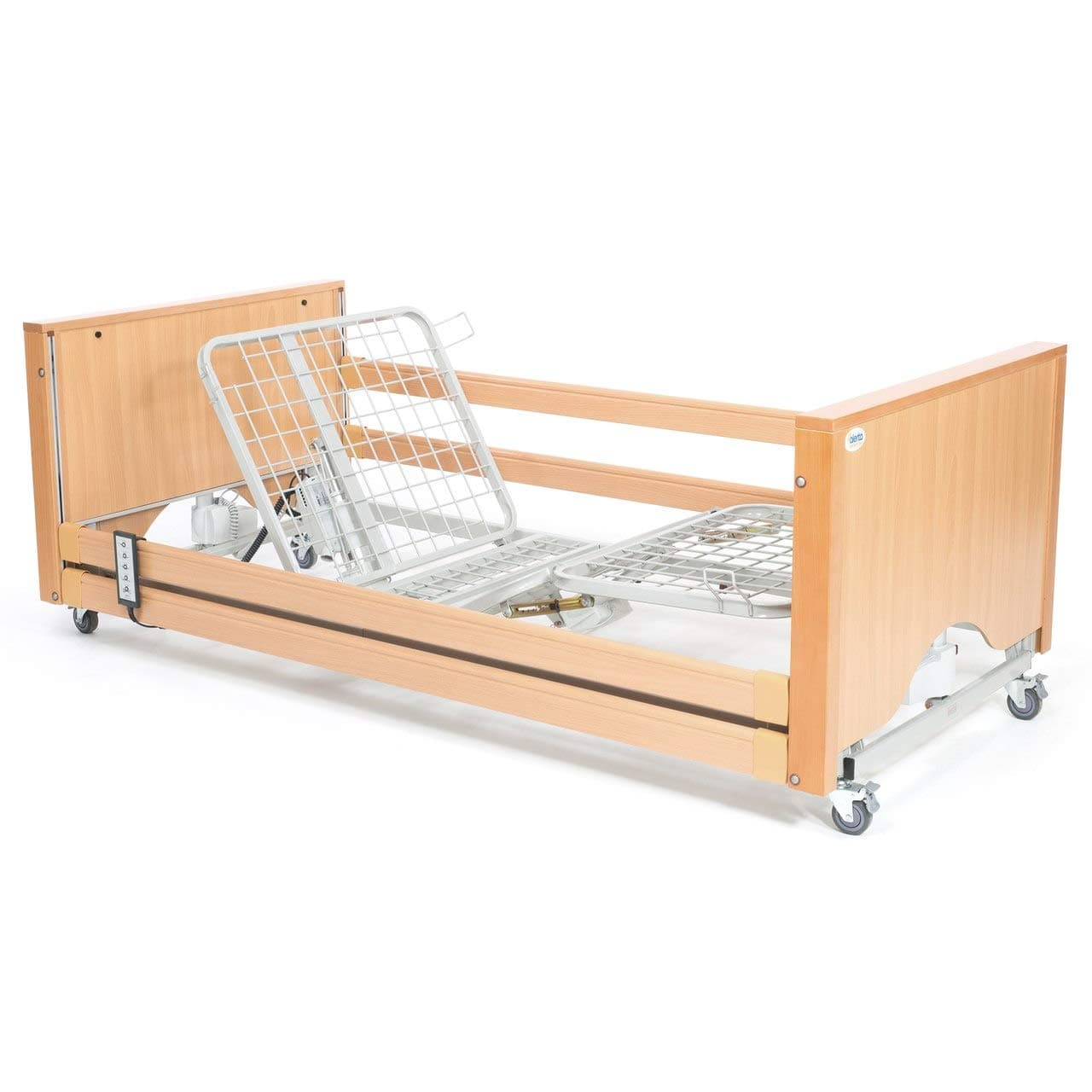 The Encore Classic Low Beech Electric Profiling Hospital/Care Bed