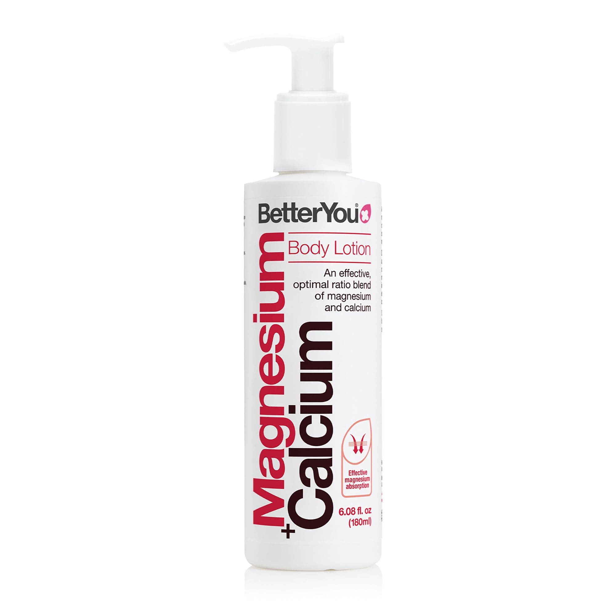 BetterYou Magnesium Plus Calcium Body Lotion - Body Cream With Magnesium And Calcium - Topical Cream For Bone Support - Dry Skin Lotion - 6.08 oz