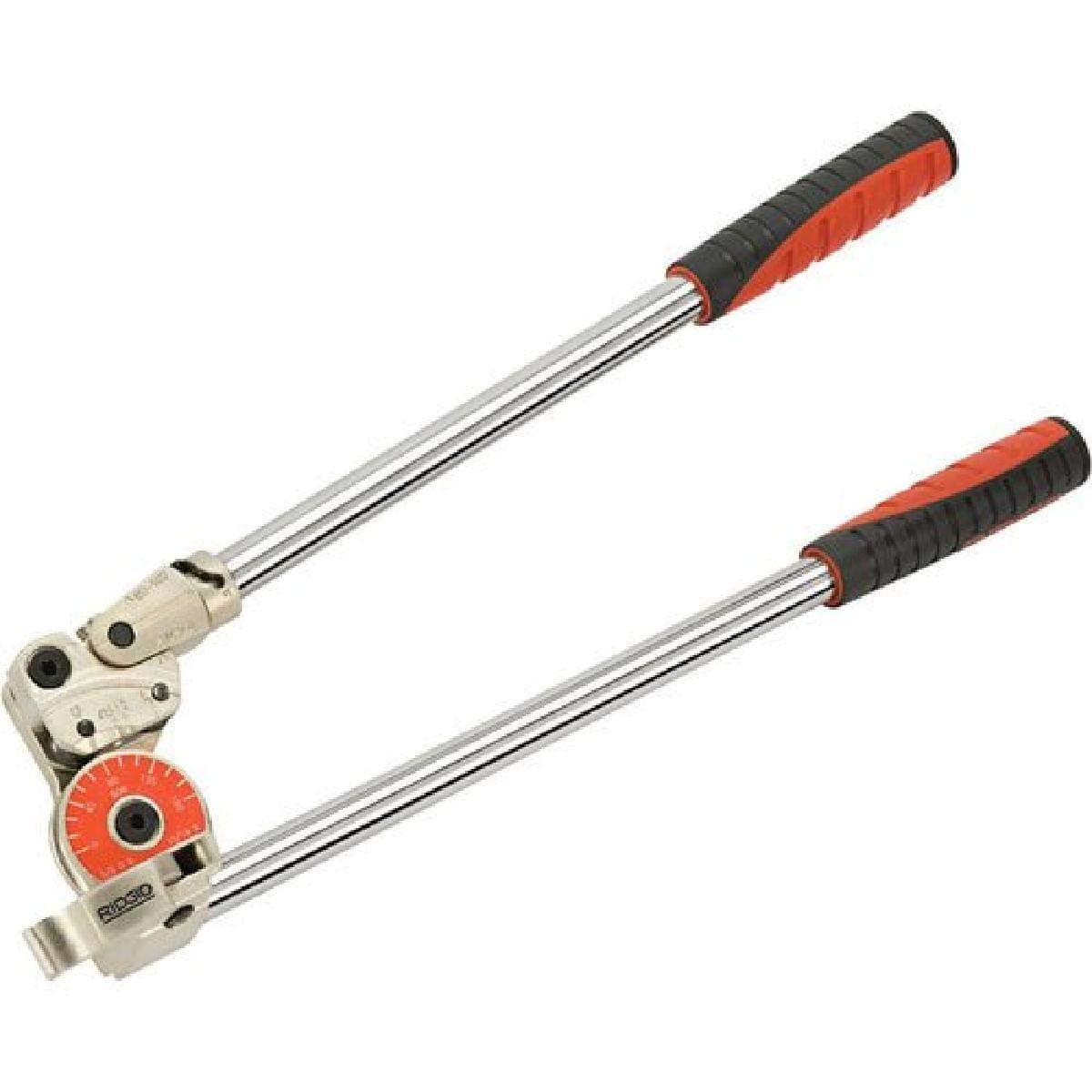 RIDGID 38048 Model 608 Heavy-Duty Stainless Steel Pipe and Tubing Bender, 1/2" Pipe Bender with Extra Long Handles, Black; Red; Silver
