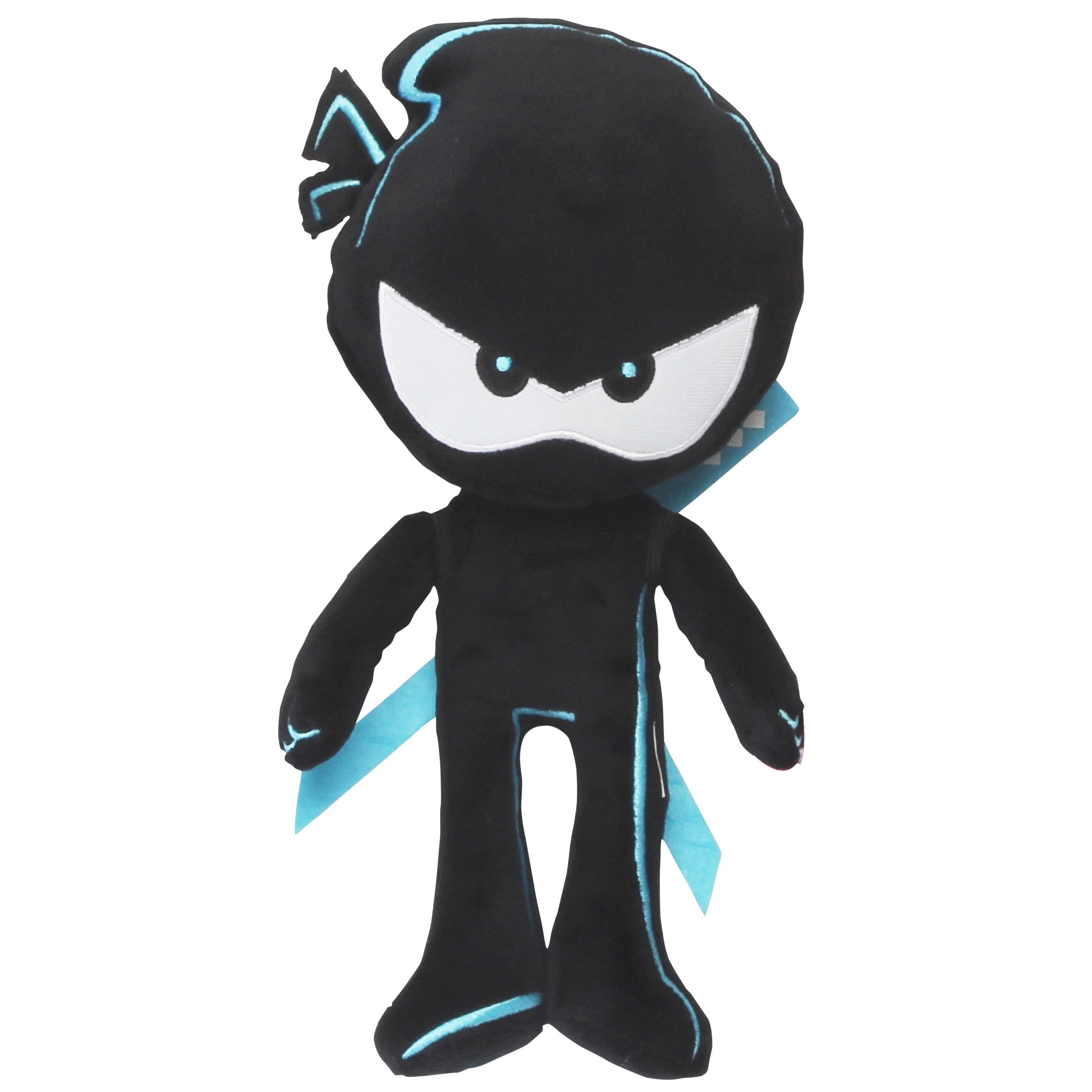 blip toys 61177 12 Inch Bryton Plush with Removable Weapons Official Ninja Kidz TV Merchandise, Black