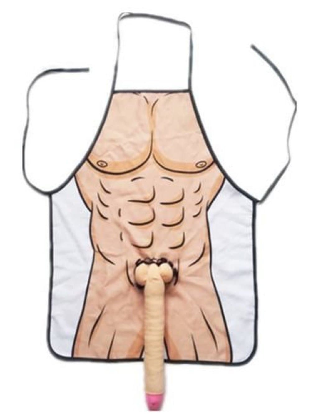 eSmart Sexy Naked Man Woman Couple 3D Apron Willy Boob Super Hero Party Apron Cosplay Lover Dress