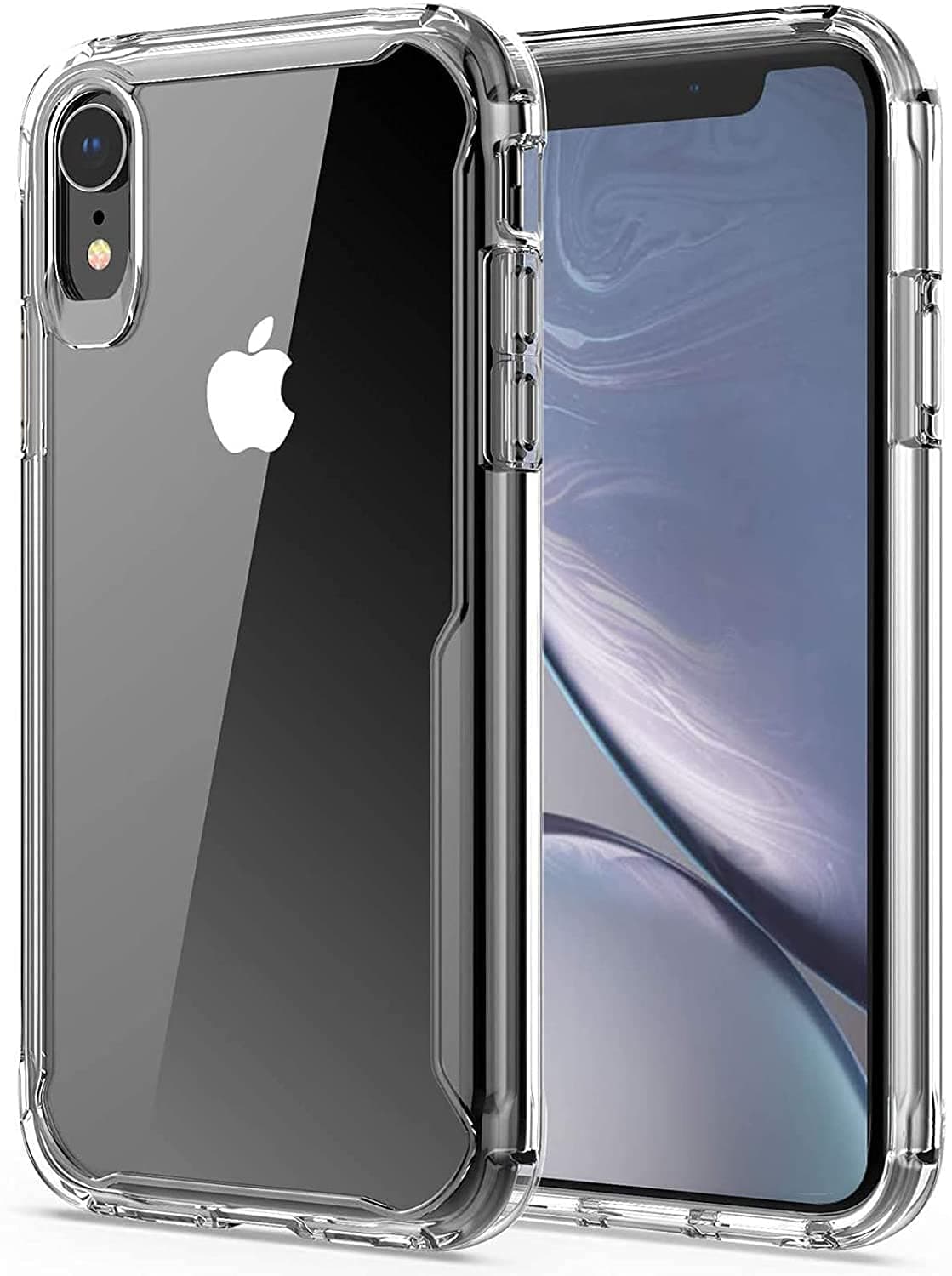 iPhone XR Case, Slim Crystal Clear Soft Shockproof Case Heavy Duty Protective Cover Scratchproof Case,Reinforced TPU Bumper Hard PC Back Cover for iPhone XR 6.1 inch (Crystal Clear)