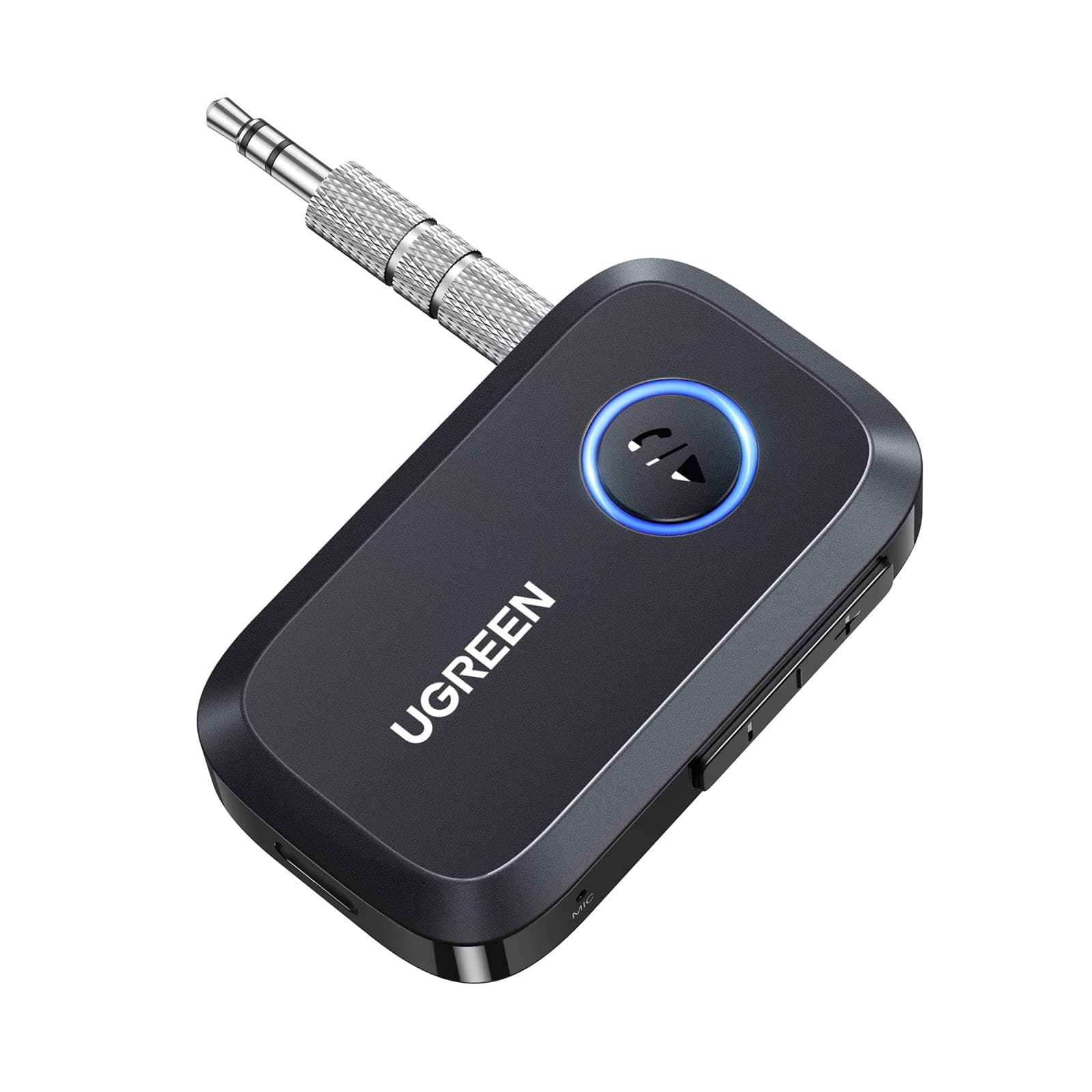 UGREEN Bluetooth Adapter 5.4 for Car, Bluetooth Receiver 3.5mm Jack with Built-in Microphone for Car Stereo/Speaker/Home Stereo/Wired Headphones,15H Battery Life