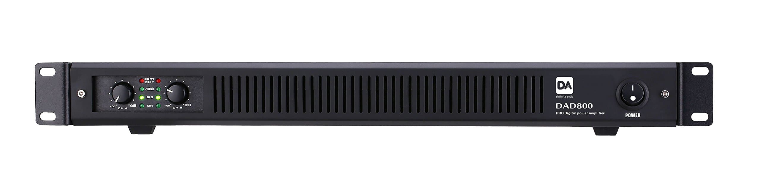 DAD800 1U rackmount Light Weight Professional Power Amplifier 2X300Watt @4Ohm Dual Channel