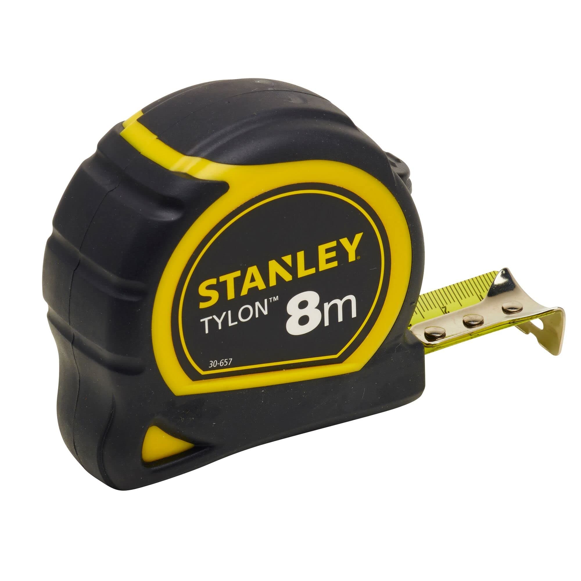1-30-657'' Tylon Tape Measure with Anchor, Black/Yellow, 8 m/25 mm