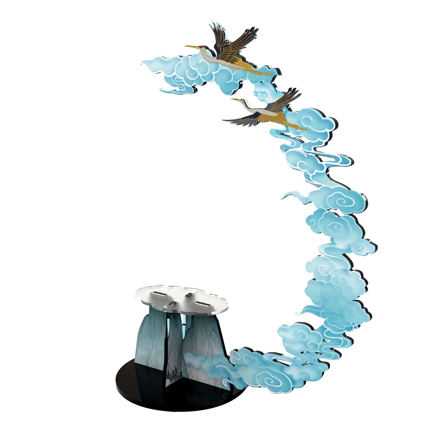 3D Metal Puzzles, DynaSky Bracket/Holder for Traditional Architecture Building Model, Beautiful Hanger Decoration for The Eye of Sky