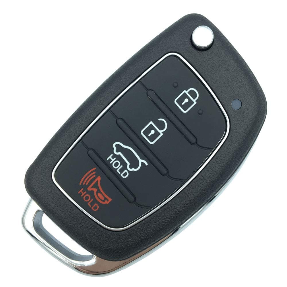 Replacement Uncut Key Remote Fob Case 4 Buttons fit for Hyundai Sonata Santa Fe Flip Key Remote Control Key Fob Shell
