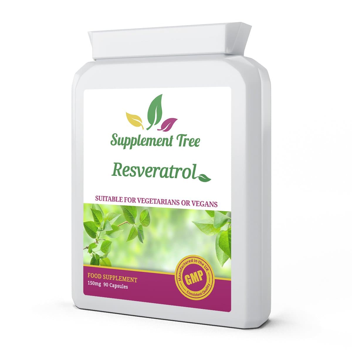 Resveratrol 150mg 90 Vegetarian Capsules | High Strength Trans-Resveratrol from 98% Standardised Japanese Knotweed | UK Manufactured