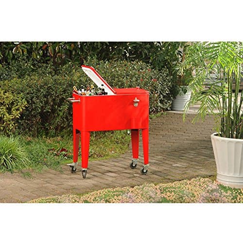 sunjoy 60-Quart Red Beverage Cooler