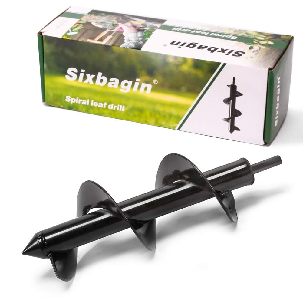 Sixbagin Auger Drill Bit，3" x 10" Garden Plant Flower Bulb Auger， Garden Auger Spiral Drill Bit Accessories for Planting Bedding Bulbs ，HEX Shaft Auger