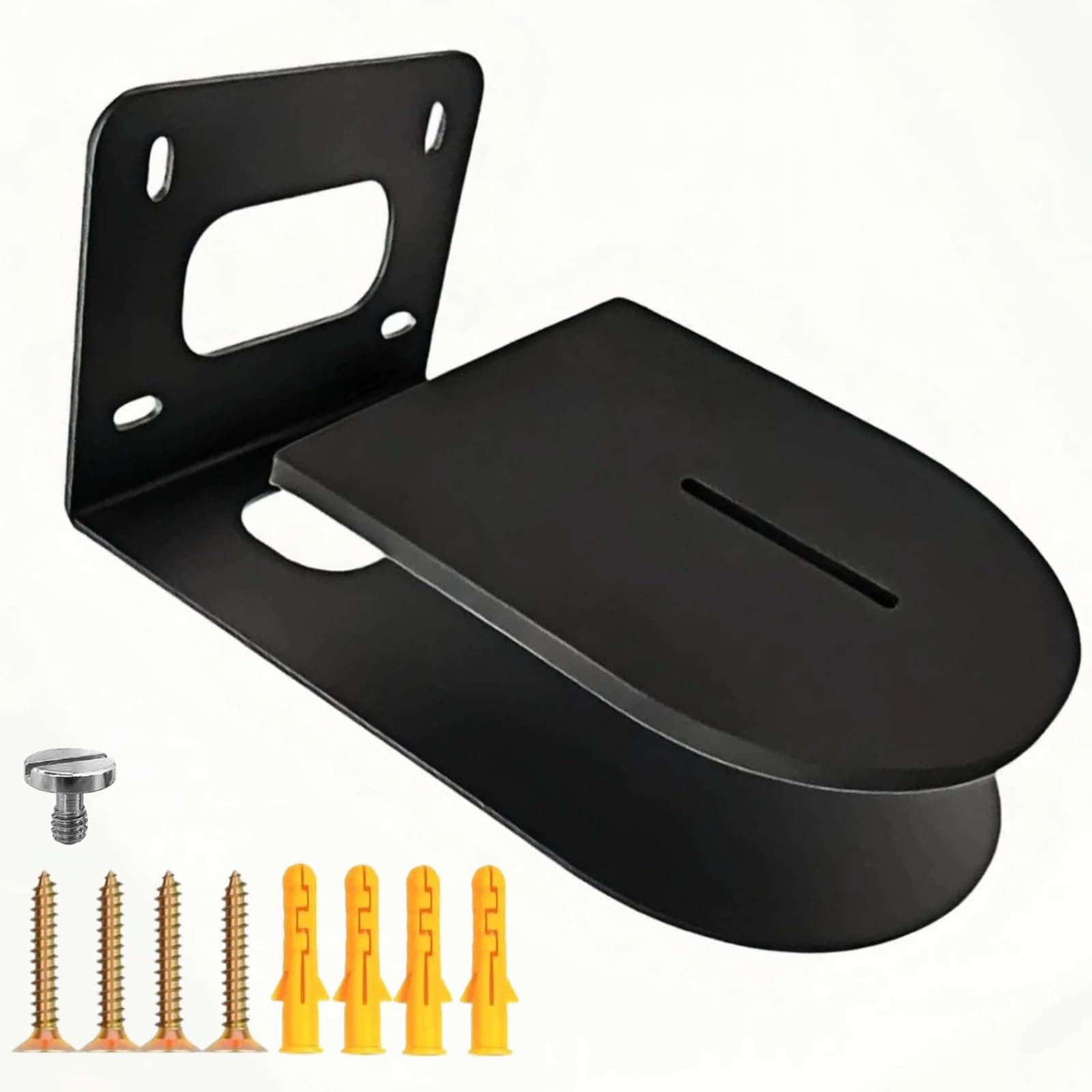 PTZ Camera Wall Mount Bracket with Shock Absorption Pad & Cable Management, Compatible with PTZ-0pticss S0ny HuddIeCamHD AVKANS and Other Brands, Super Strong Metal Build (Black Pro)