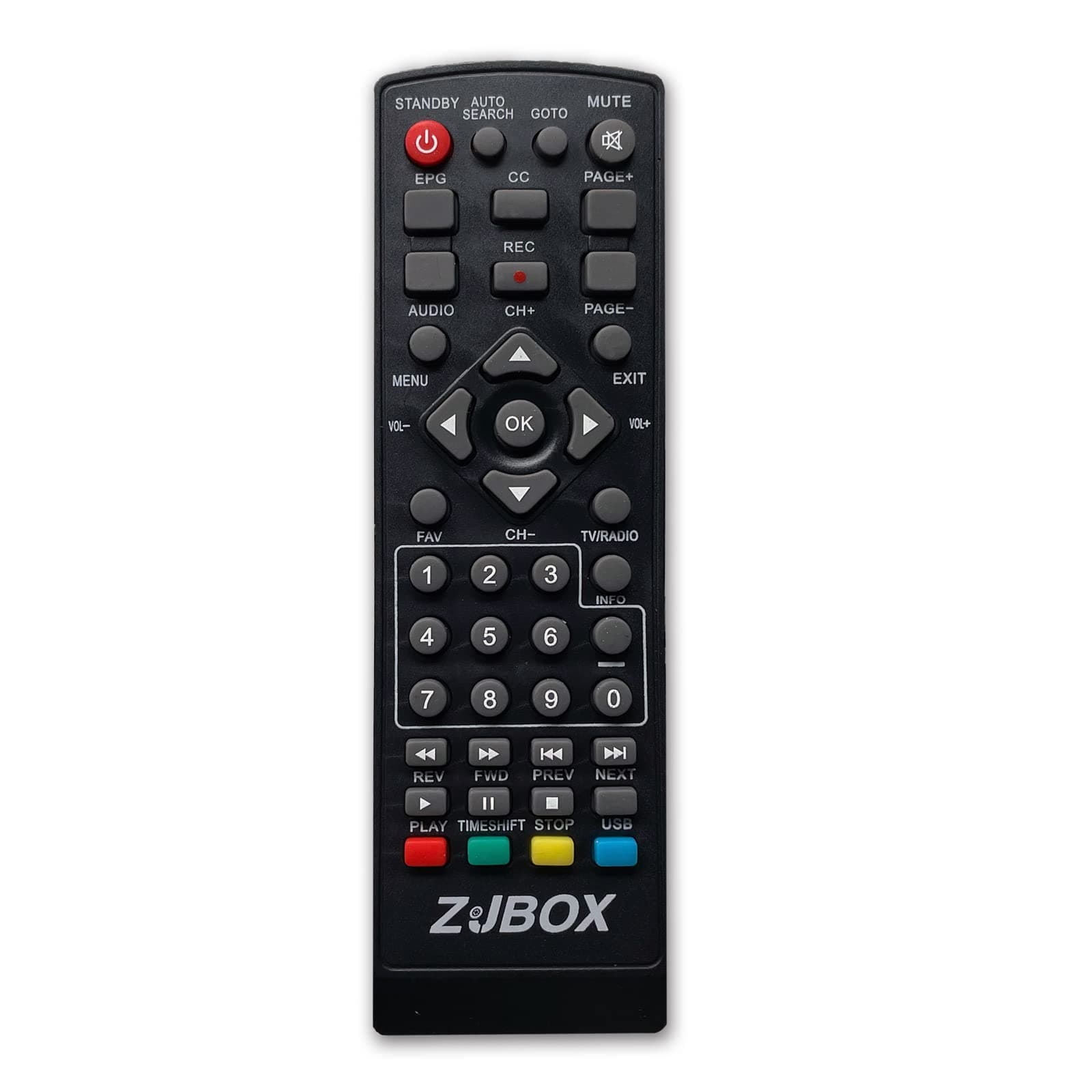 Remote Control adapted to ZJBOX Digital TV Converter Box
