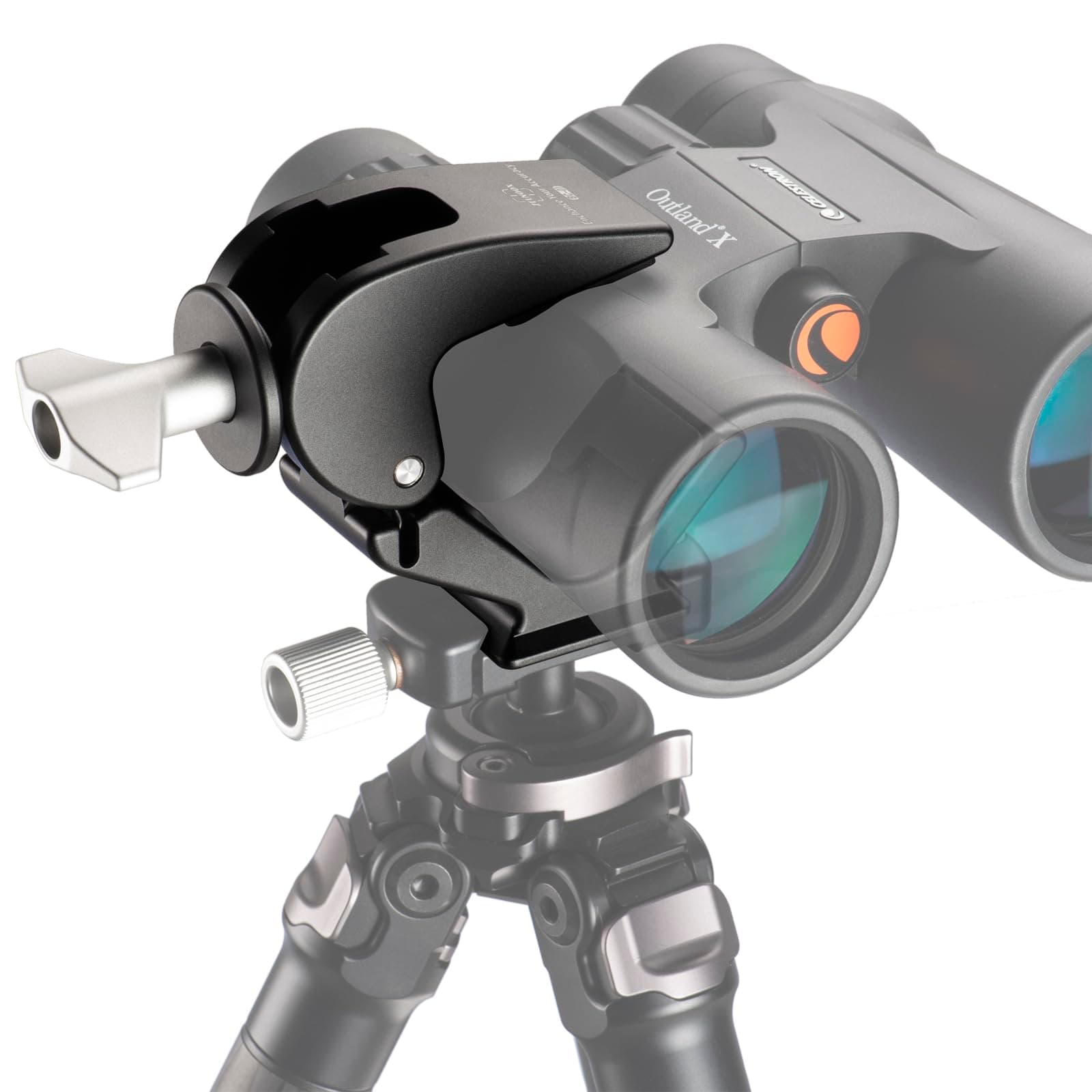 Clamp Binocular Tripod Adapter – ARCA Quick Release Dovetail | 1/4"-20 & 3/8"-16 Screw Holes | Fits 26-58mm Binoculars