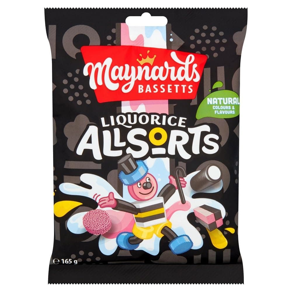 Maynards Bassetts liquorice allsorts 190gram imported from the UK England