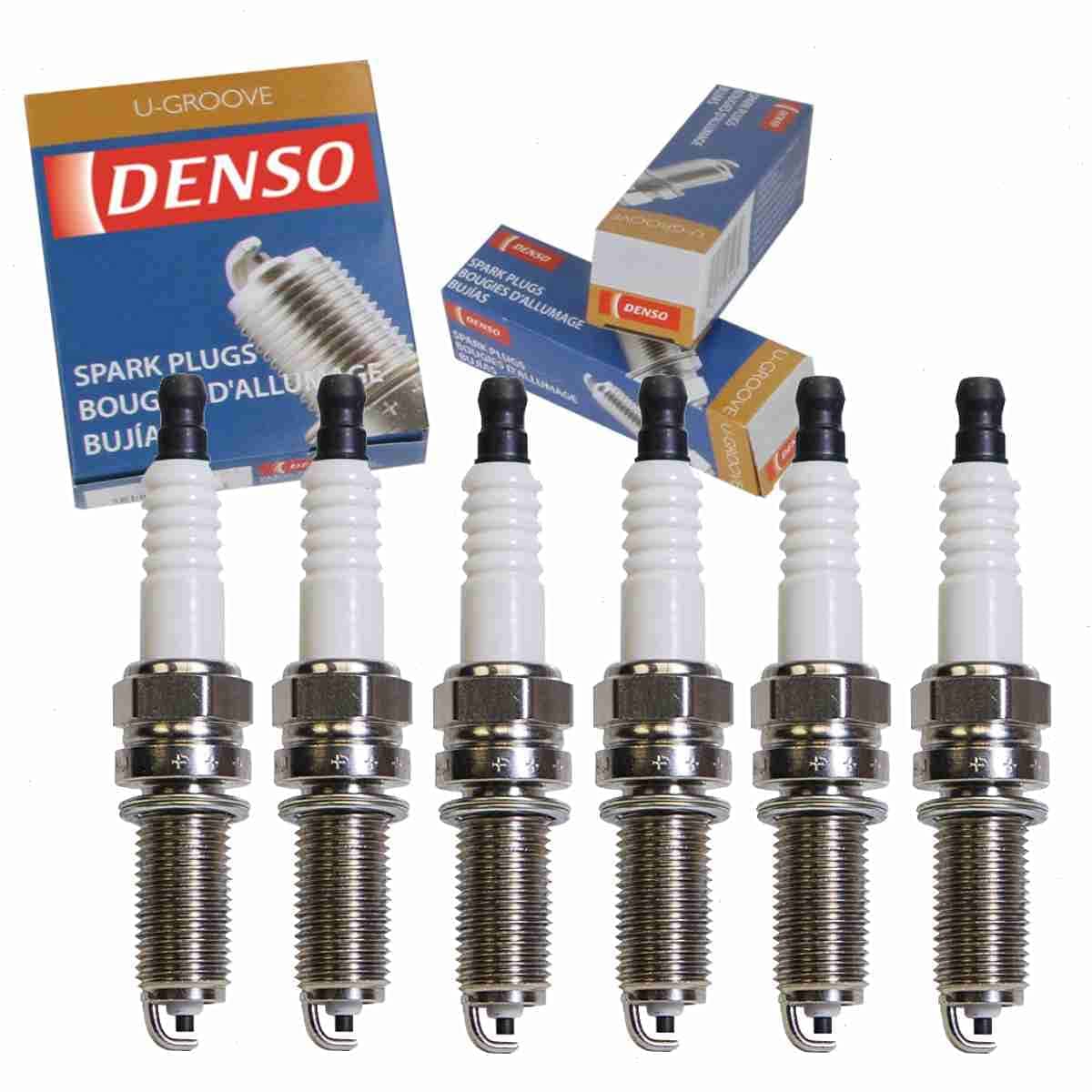 Sixity Auto6 pc DENSO Standard U-Groove Spark Plugs compatible with Honda Pilot 3.5L V6 2015-2017