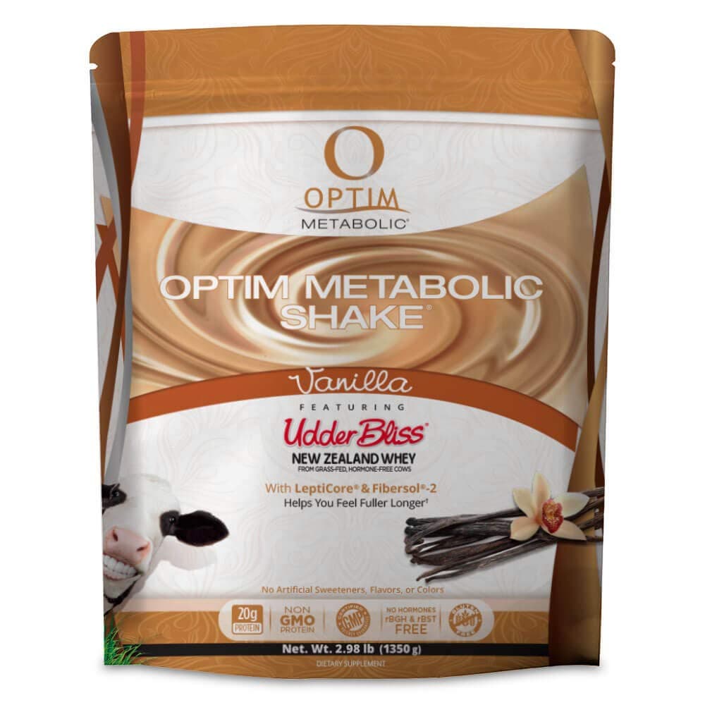 Meal Replacement Shake with Clinically Proven Ingredients for Weight Management, Grass Fed Hormone Free Whey Protein, High Fiber, Low Carb, Vanilla, 30 Servings