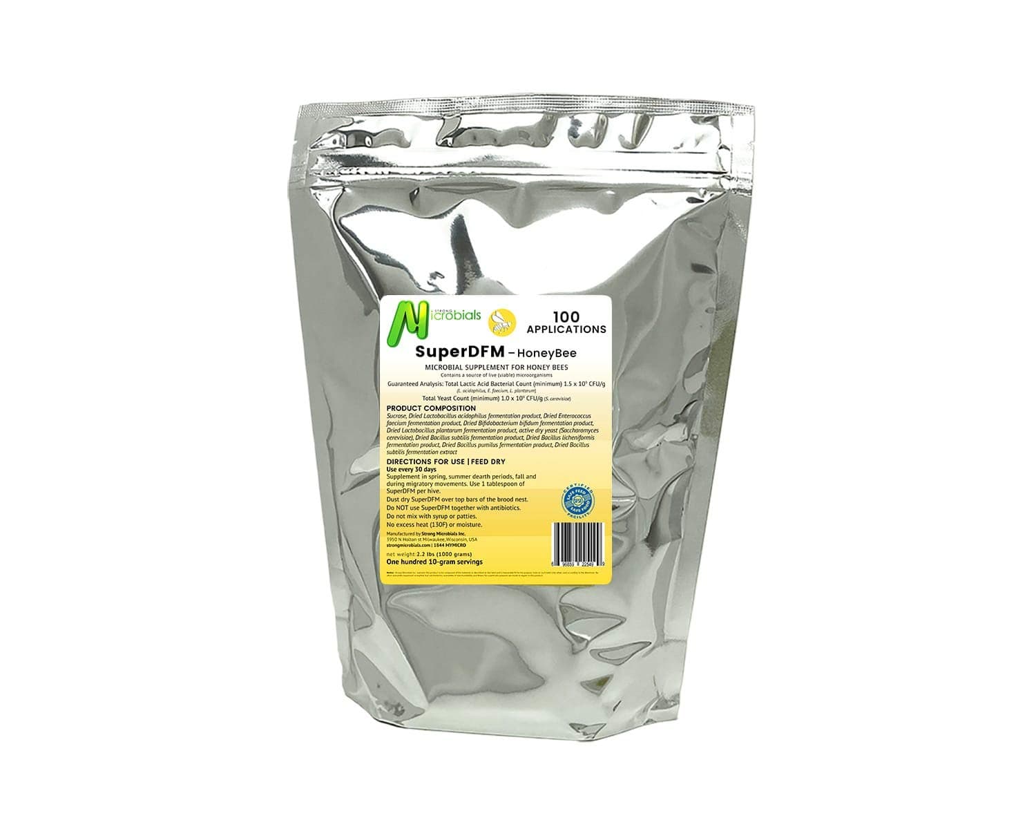 SuperDFM-Honeybee, Probiotic Supplement, 100 Applications