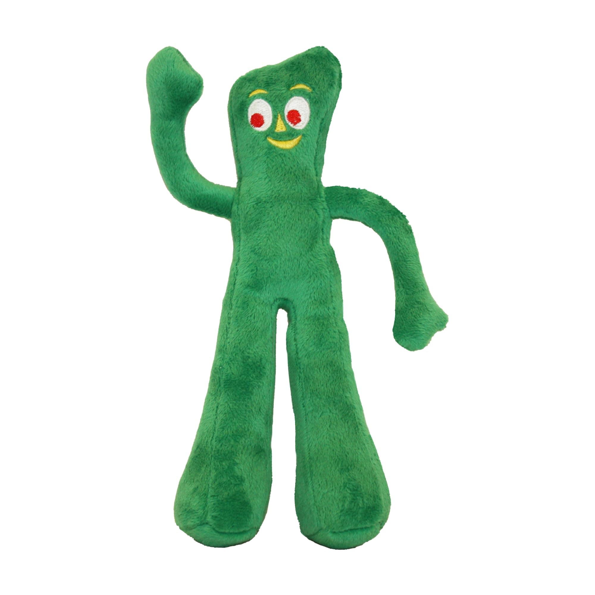 Gumby Dog Plush Toy - Squeaky Dog Toy for All Dogs - Extra Soft Plush Dog Toy w/Flexible Legs & Arms - Stuffed Animal Dog Toy for Cuddling & Playing - Cute Dog Pet Toy (9", Green)