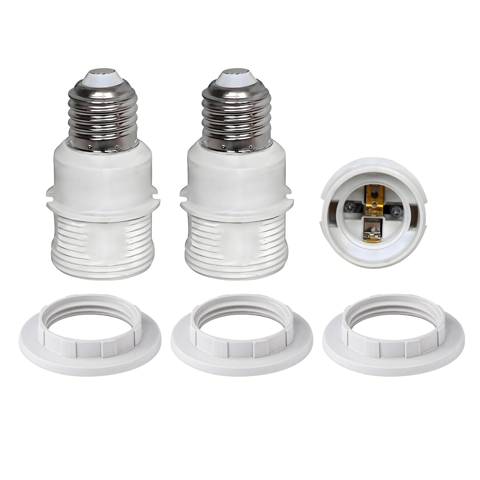 E26 - E26 Socket Extender TWDRTDD E27/E26 to E27/E26 Lamp Holder Adapter (3 Pack)
