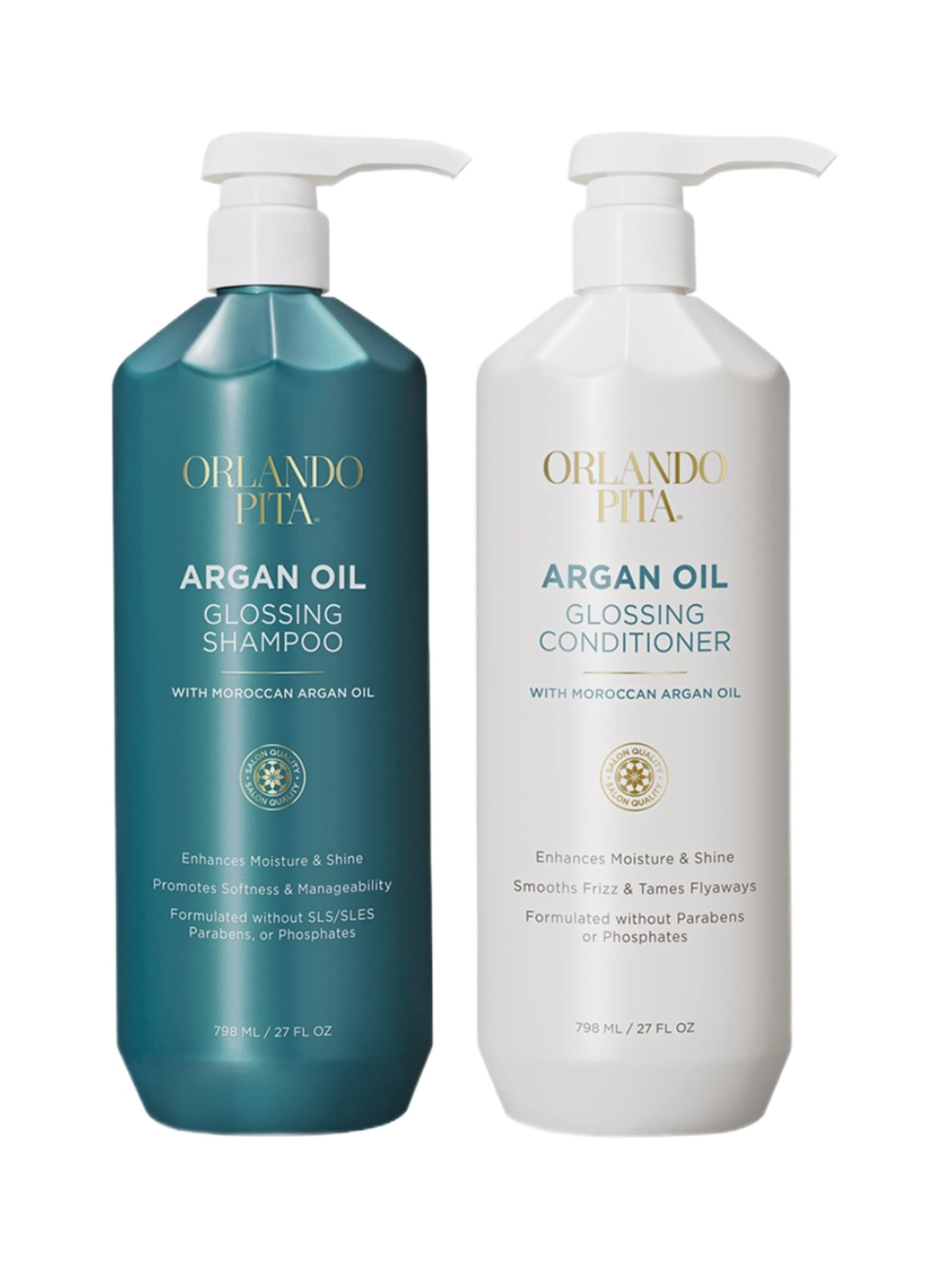 ORLANDO PITA PLAY (Set) - Argan Oil Glossing Shampoo and Conditioner Set, 798ml Each