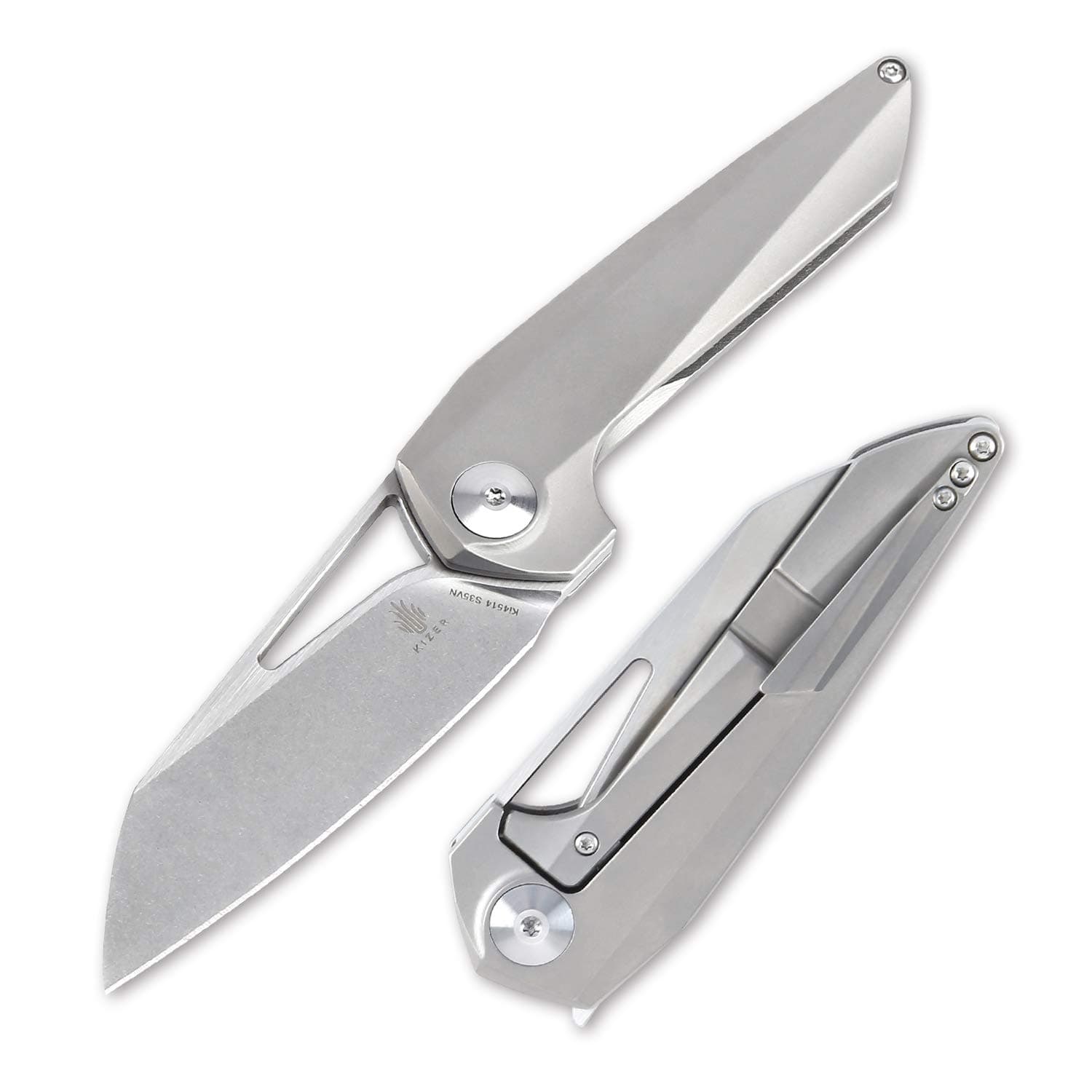 Kizer Pocket Folding knife S35VN Blade Titanium Handles Tactical Knife Ki4514