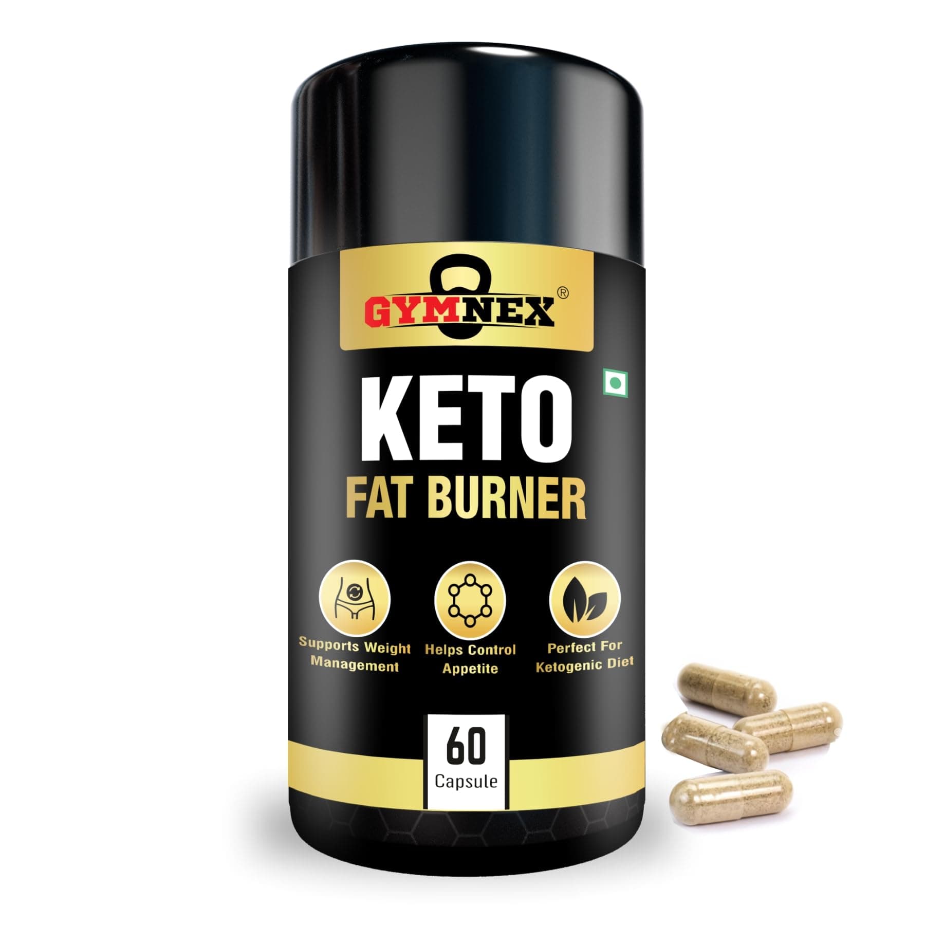 Keto Fat Burner – 800MG | Weight Loss Product with Garcinia Cambogia, Green Coffee Beans Tea Extract, Arm, Thighs, Belly Fat Burner for Men & Women - 60 Capsules (Pack of 1)