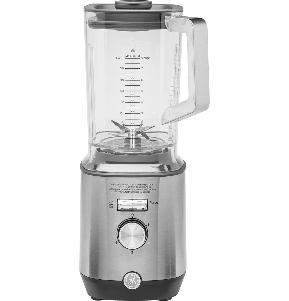 GEBlender | 5-Speed + Pulsing Option | Kitchen Essentials Blender for Shakes, Smoothies & More | Large 64 oz Tritan Jar, 7-9 Servings per Batch | Stainless Steel Blades & Exterior Finish | 1000 Watts