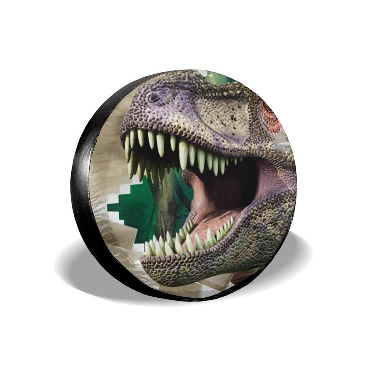 N / A Weatherproof Tire Protectors,Premium Quality Spare Wheel Tire Covers,Dinosaur Tough Waterproof Spare Tire Cover Universal Fits Jeep Rv Suv Trailer Truck Camper 16 inch