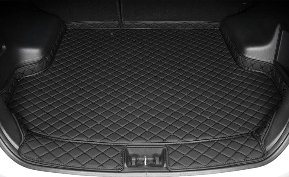 Momoap/Car Black Leather Car Boot Pad Liner Cargo Mat Tray Trunk Floor Protector Mat for Mitsubishi Pajero V73 2007-2019