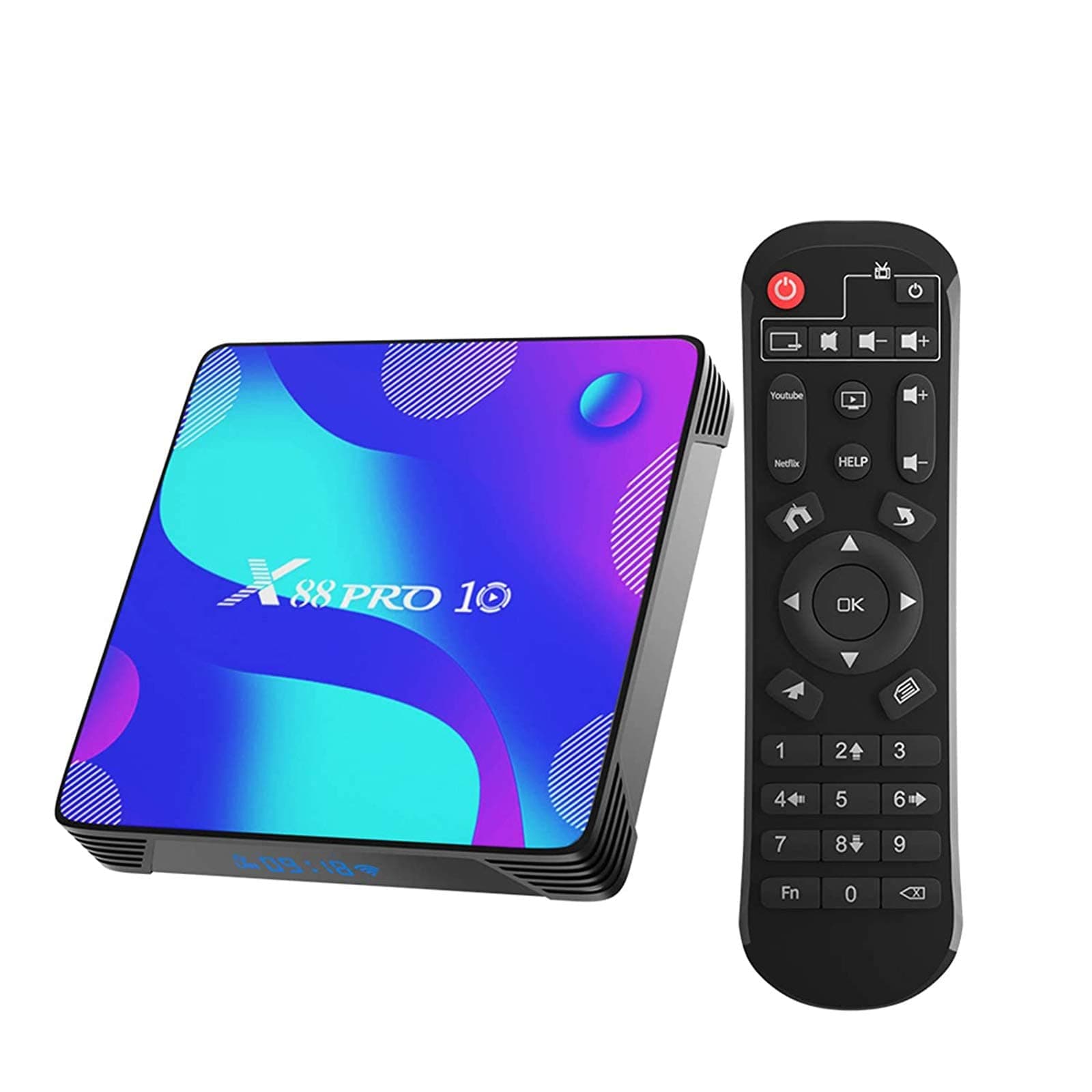 Android TV Box 11.0,4GB RAM 32GB ROM RK3318 Quad-Core 3D 4K Smart Box,Support 2.4G/5.8G Dual WiFi,BT 4.1,100M Ethernet LAN X10 Streaming Video Box