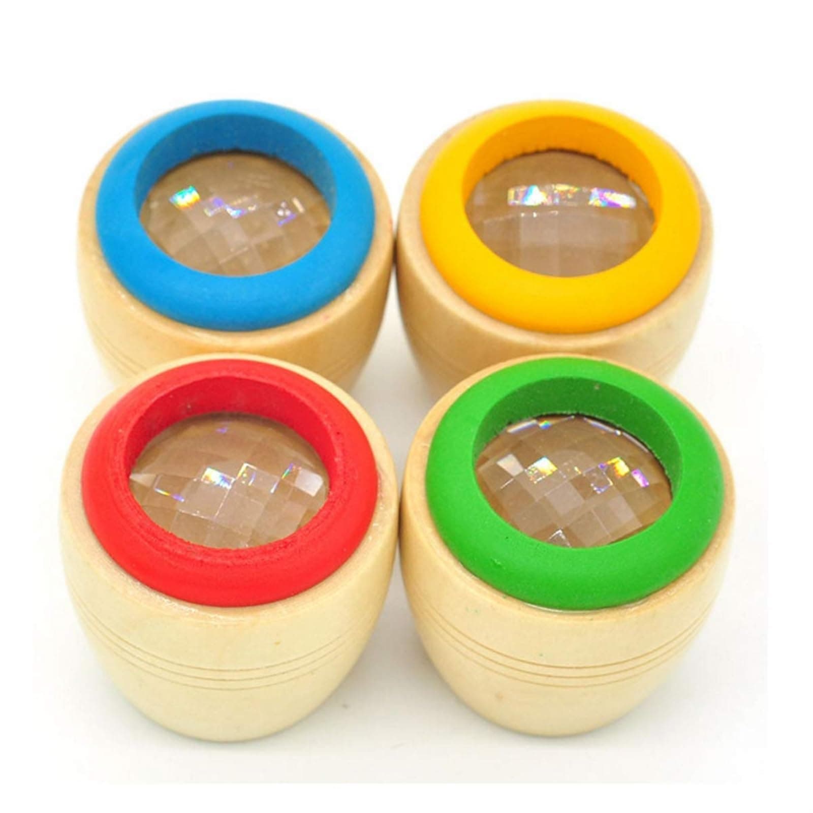 4PCS Magic Kaleidoscopes Bee Eye Effect Kaleidoscopes Wooden Toy for Boy Girl Kaleidoscope Toys Educational Fun for Birthdays and Festivals Engaging Parent-boy Girl Interaction
