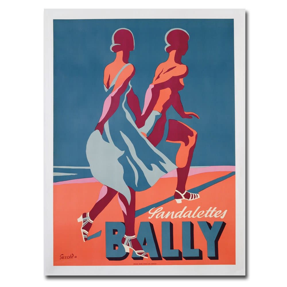 Trademark Fine ArtBally Sandals, 1935 by Gerald, 35x47-Inch Canvas Wall Art