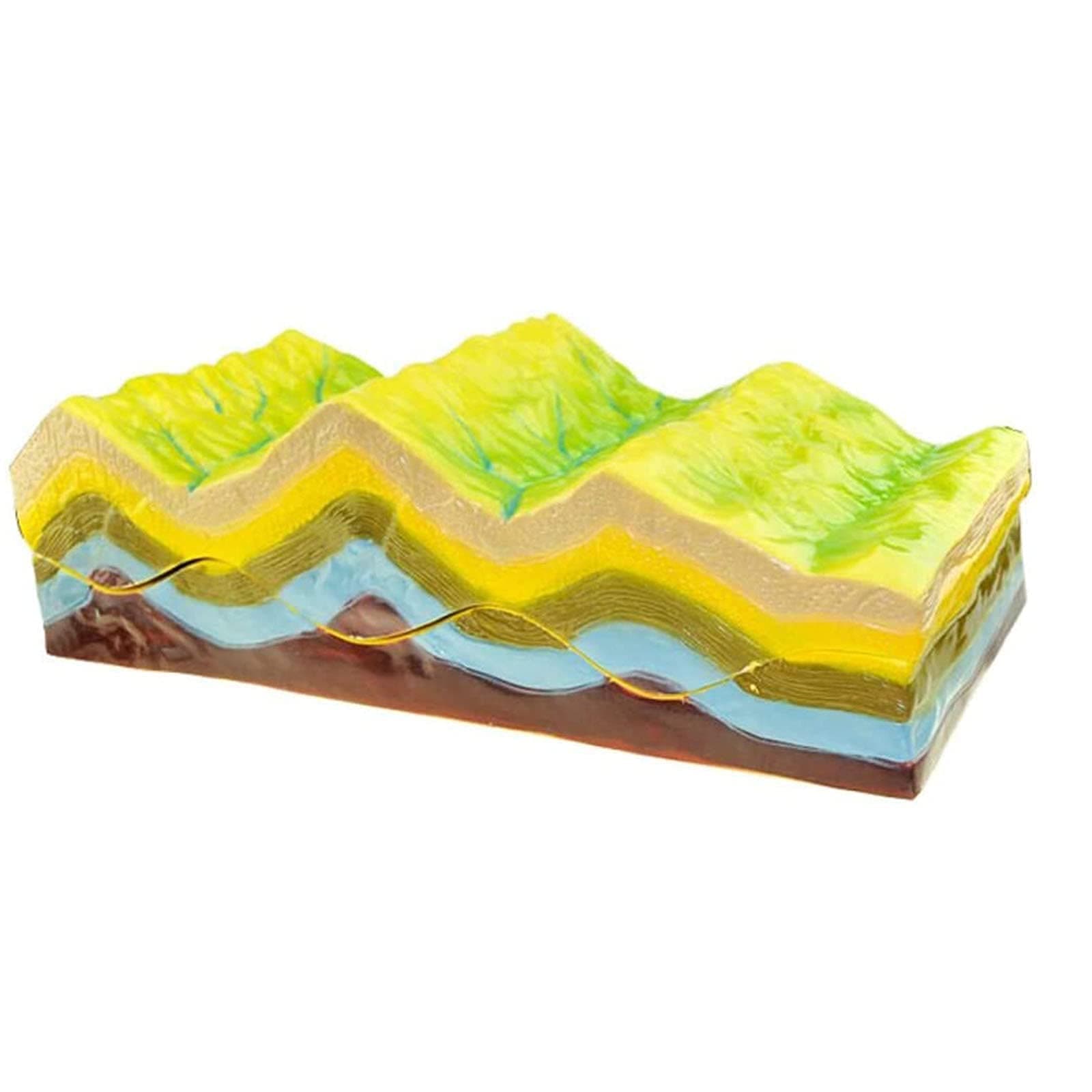 Geographic Model Fold Structure and Its Geomorphological Evolution Anatomy Model Crustal Movement Teaching Aid Used for Demonstration of Science and Education Equipment