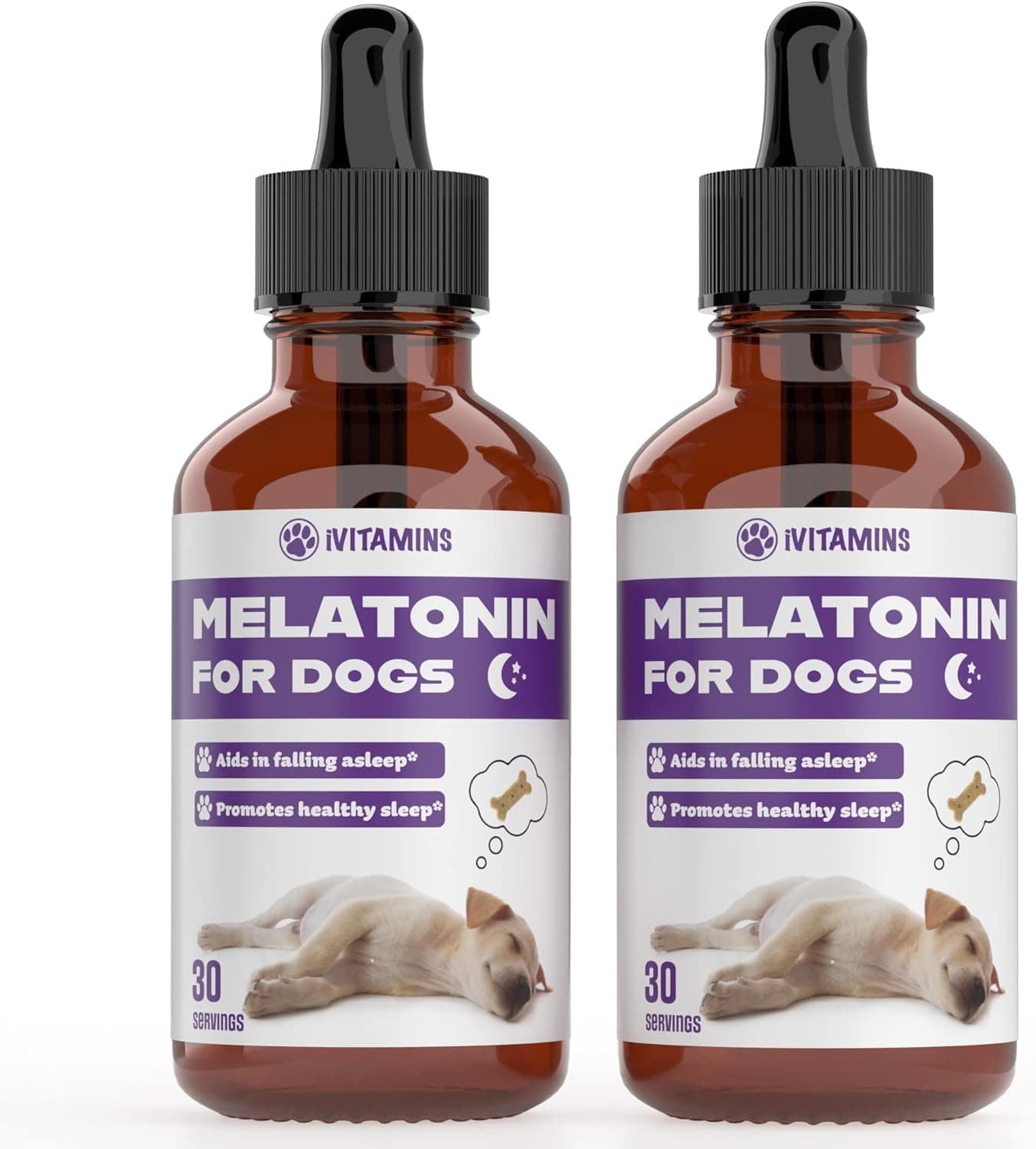 Melatonin for Dogs | Dog Melatonin | Melatonin for Dogs Sleep | Sleep Aid for Dogs | Dog Sleep Aid | Dog Calming | Calming for Dogs | Dog Calming Treats | Dog Anxiety Relief | (2 Pack)