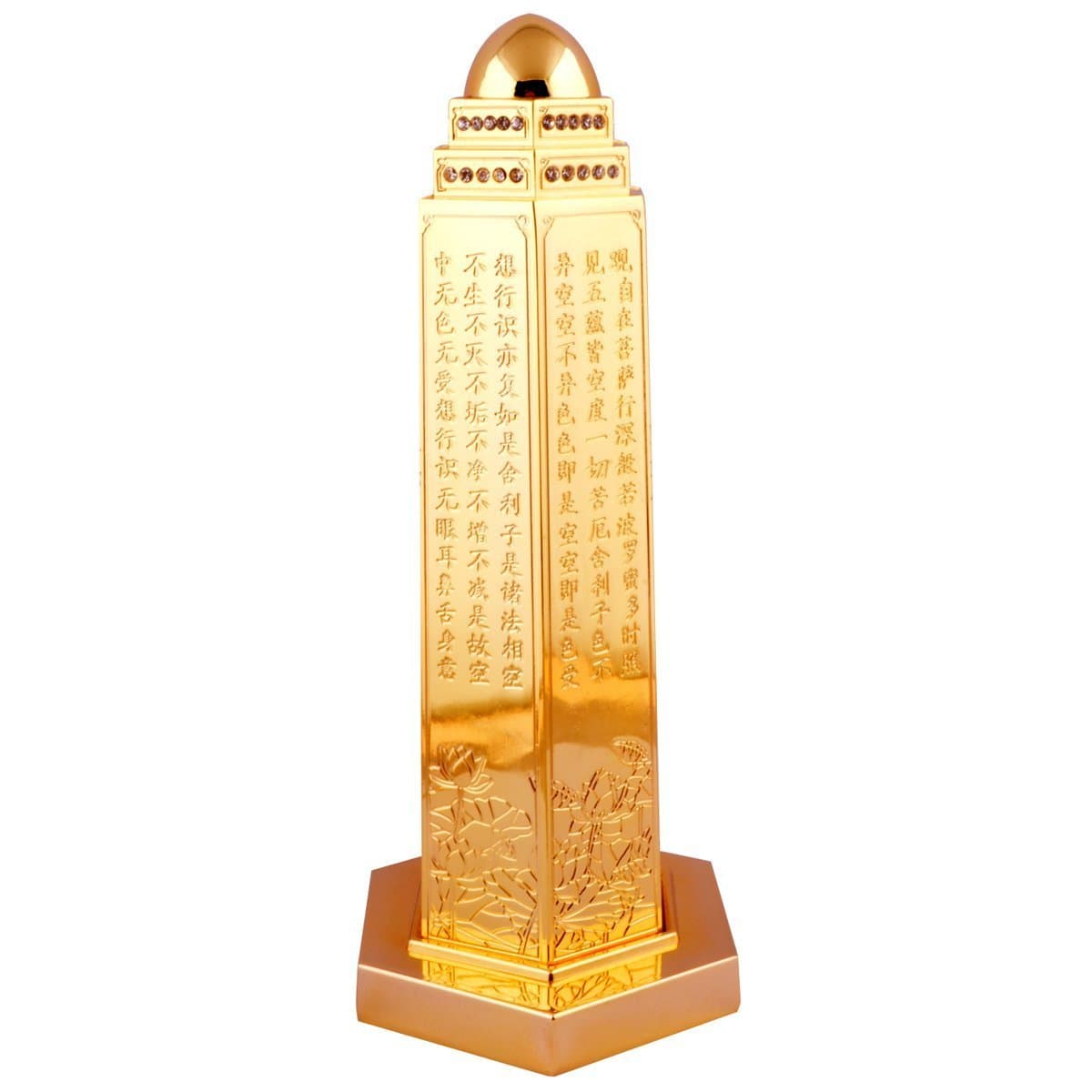 fengshuisale Feng Shui 6" Heart Sutra Pillar W Red String Bracelet T9054