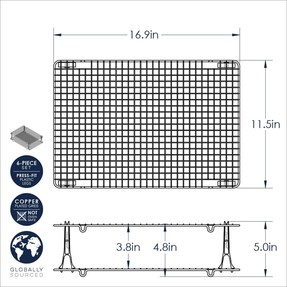 Nordic Ware Stackable Nonstick Cooling Rack Set