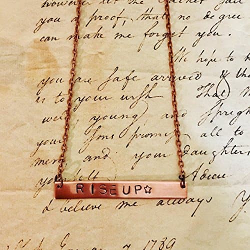 HAMILTON Broadway MY SHOT Lyrics RISE UP necklace