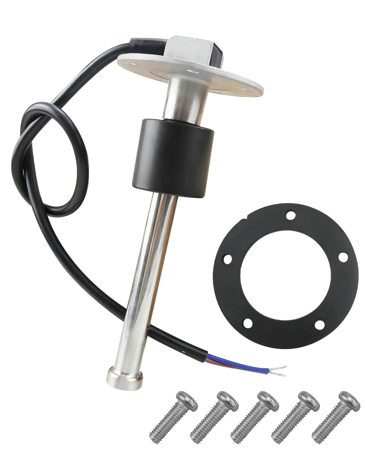 0-90 ohm Fuel Sending Unit 6"/150mm Waterproof Fits for Boat Marine Car RV Truck Motorcycle, Stainless Steel Gas Water Fuel Tank Sender Sensor