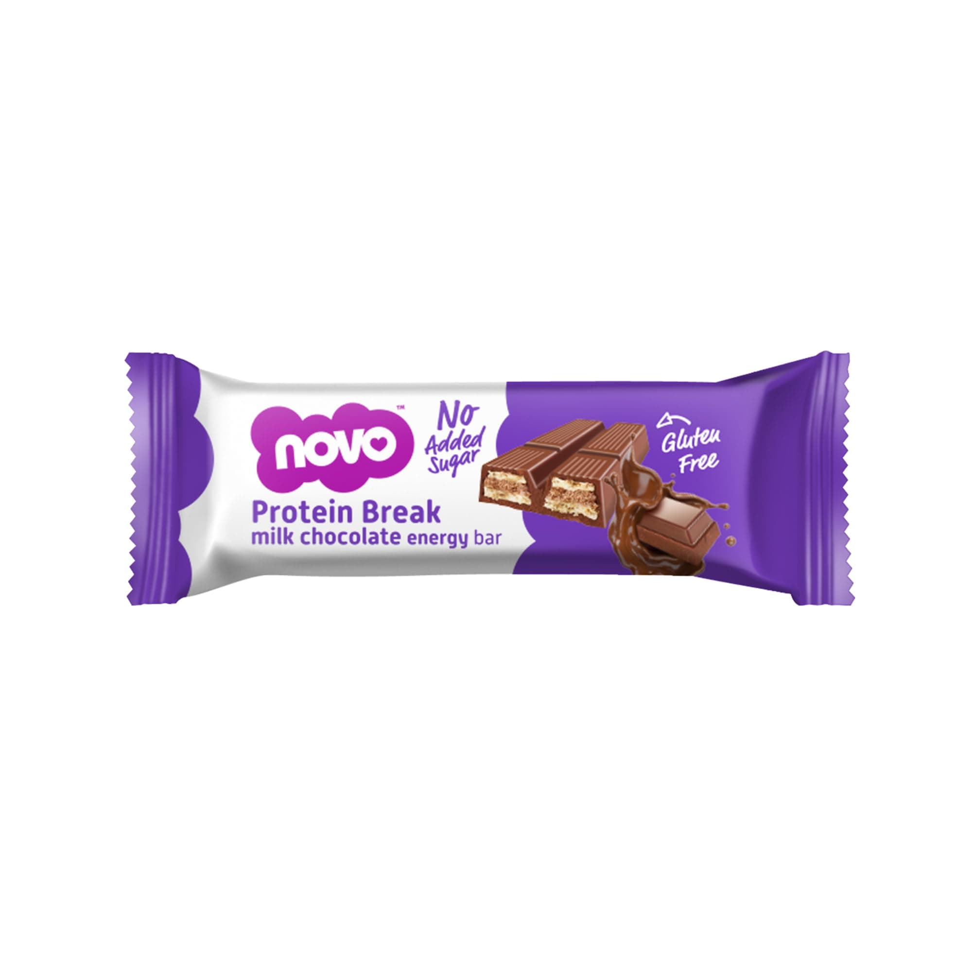 Novo High Protein, Gluten Free Chocolate Break Bar With No Added Sugar 21.5G
