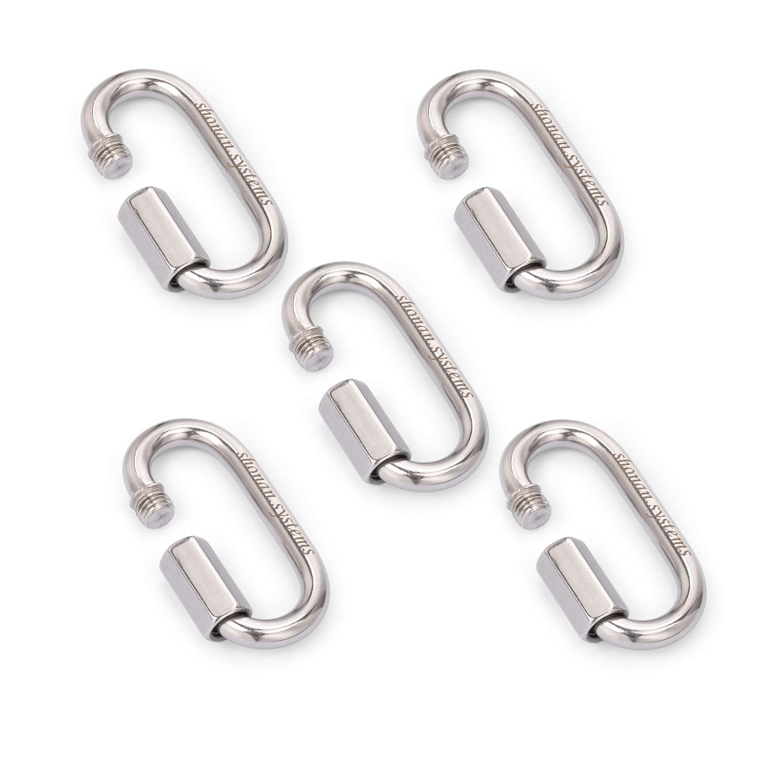 - SHONAN Heavy Duty Marine Chain Quick Links, Stainless Steel Chain Connectors, Corrosion Resistant Locking Carabiners